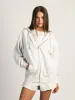 HARLOW MARIAH MELANGE ZIP HOODIE - HEATHER CLOUD WHITE sold by Harlow