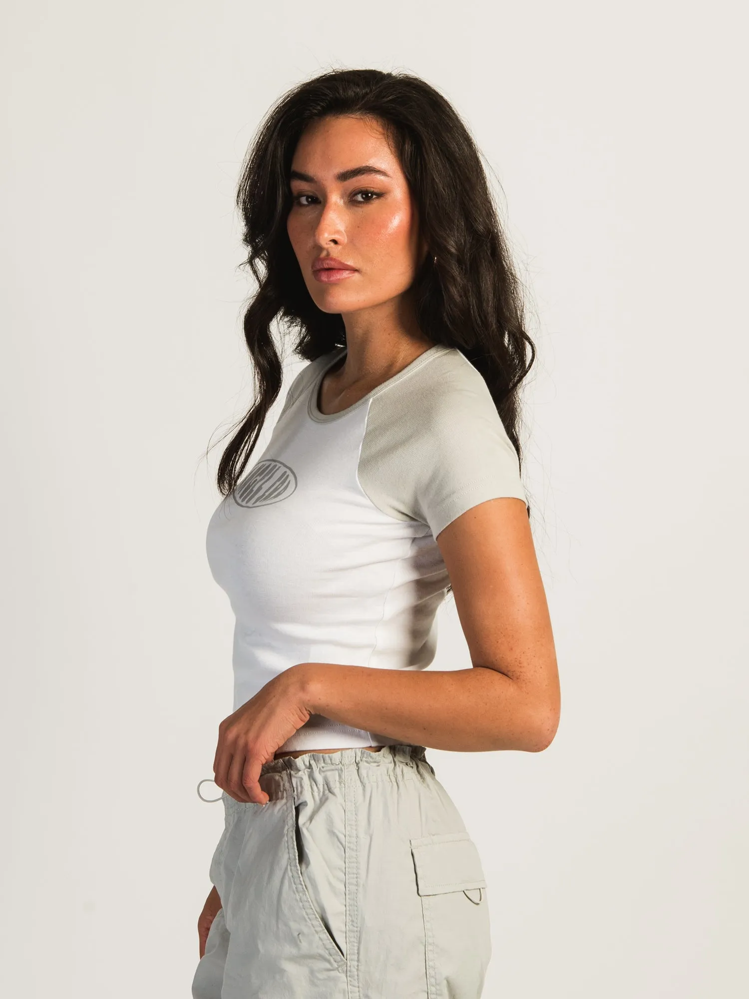 HARLOW BLAIR RAGLAN TEE - ROCK sold by Harlow product image thumbnail 3