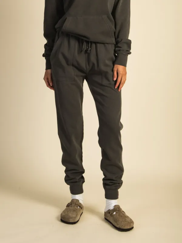 HARLOW HIGH RISE FLEECE JOGGER - CHARCOAL sold by Harlow
