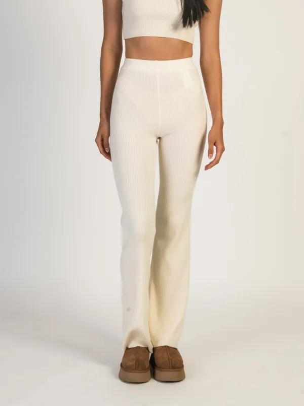 HARLOW HOLLY RIBBED PANT - CREAM made by Harlow