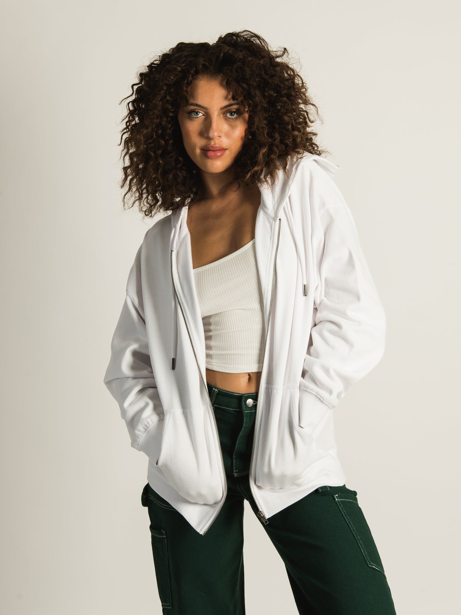 HARLOW MARIAH OVERSIZED SCREEN ZIP UP HOODIE sold by Harlow product image thumbnail 5