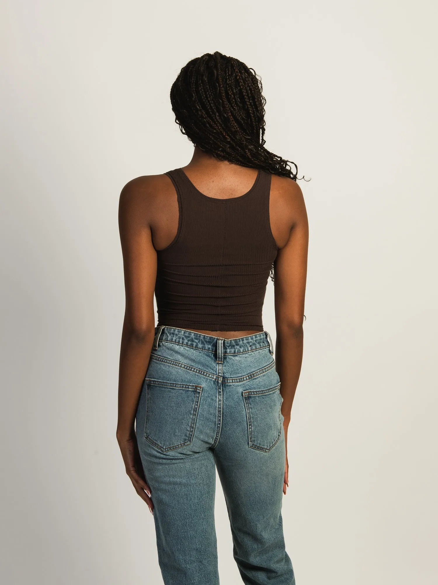 HARLOW ESSENTIAL LUXE TANK TOP - CHOCOLATE sold by Harlow product image thumbnail 4