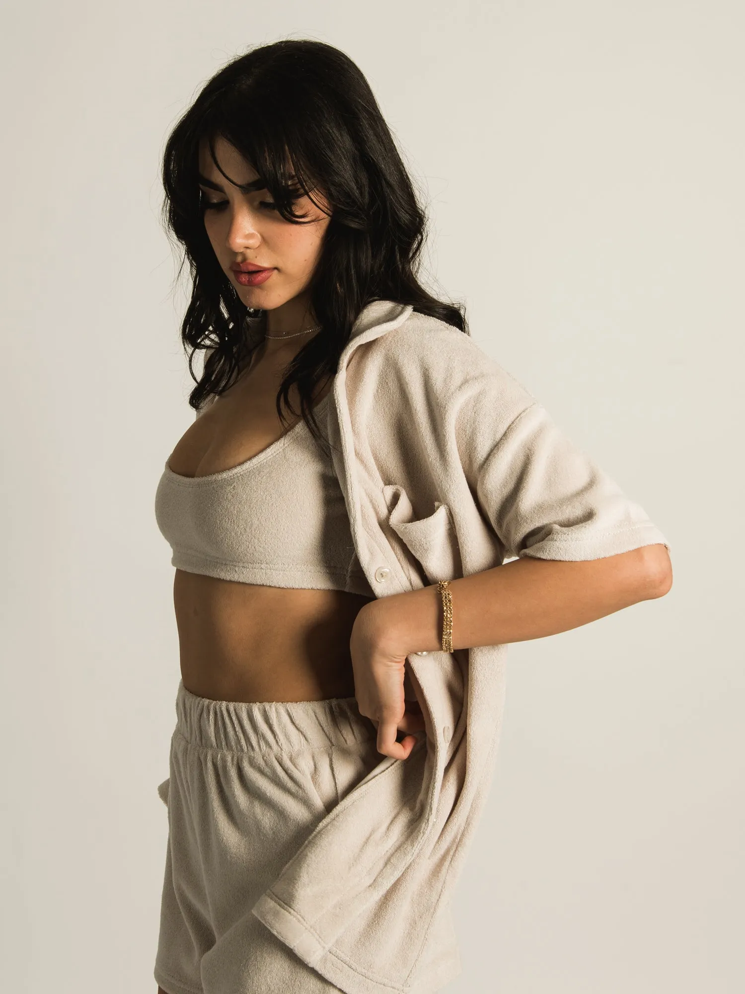 HARLOW TIA TERRY BUTTON UP sold by Harlow product image thumbnail 5