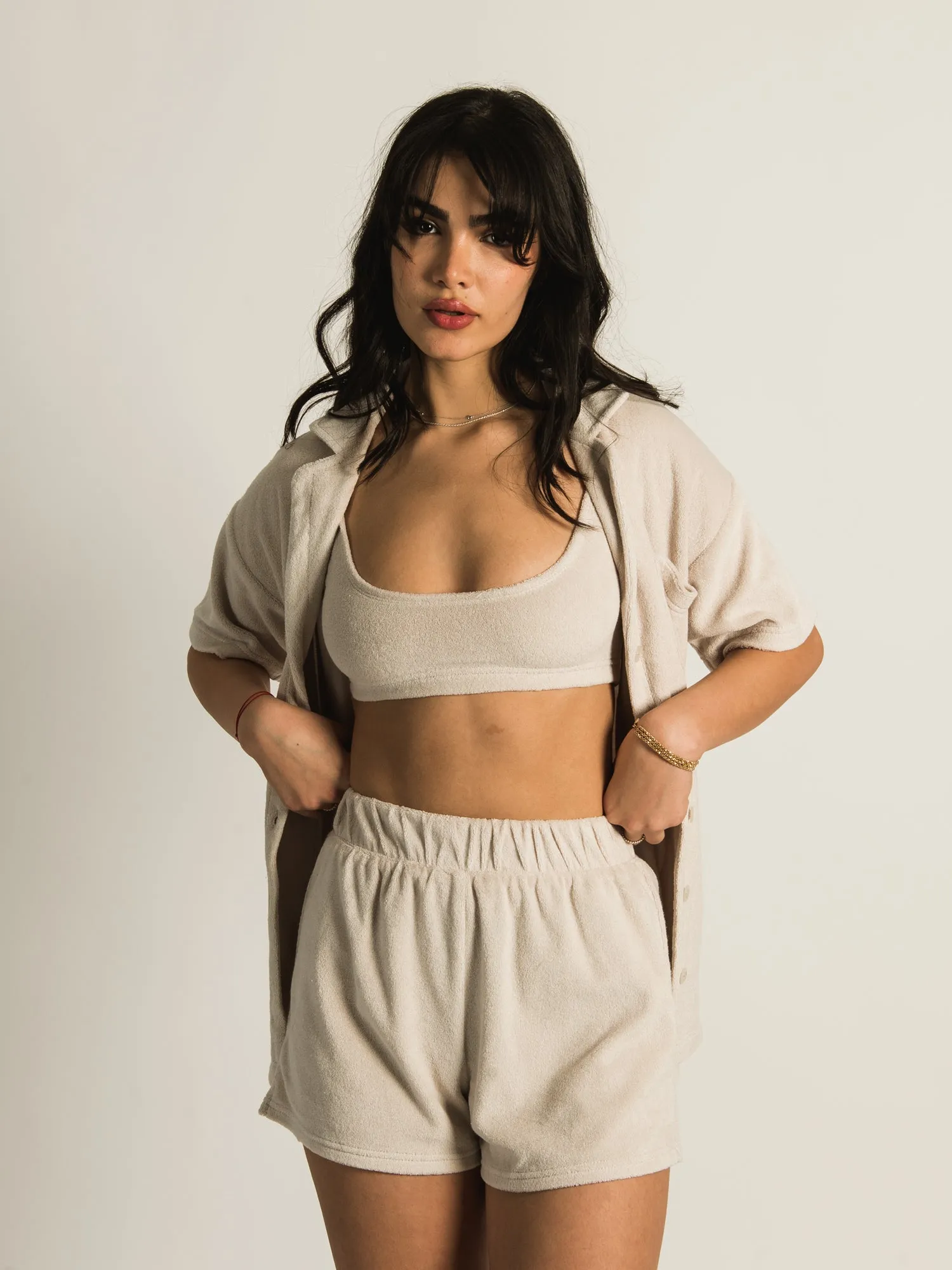 HARLOW TIA TERRY BUTTON UP sold by Harlow product image thumbnail 2