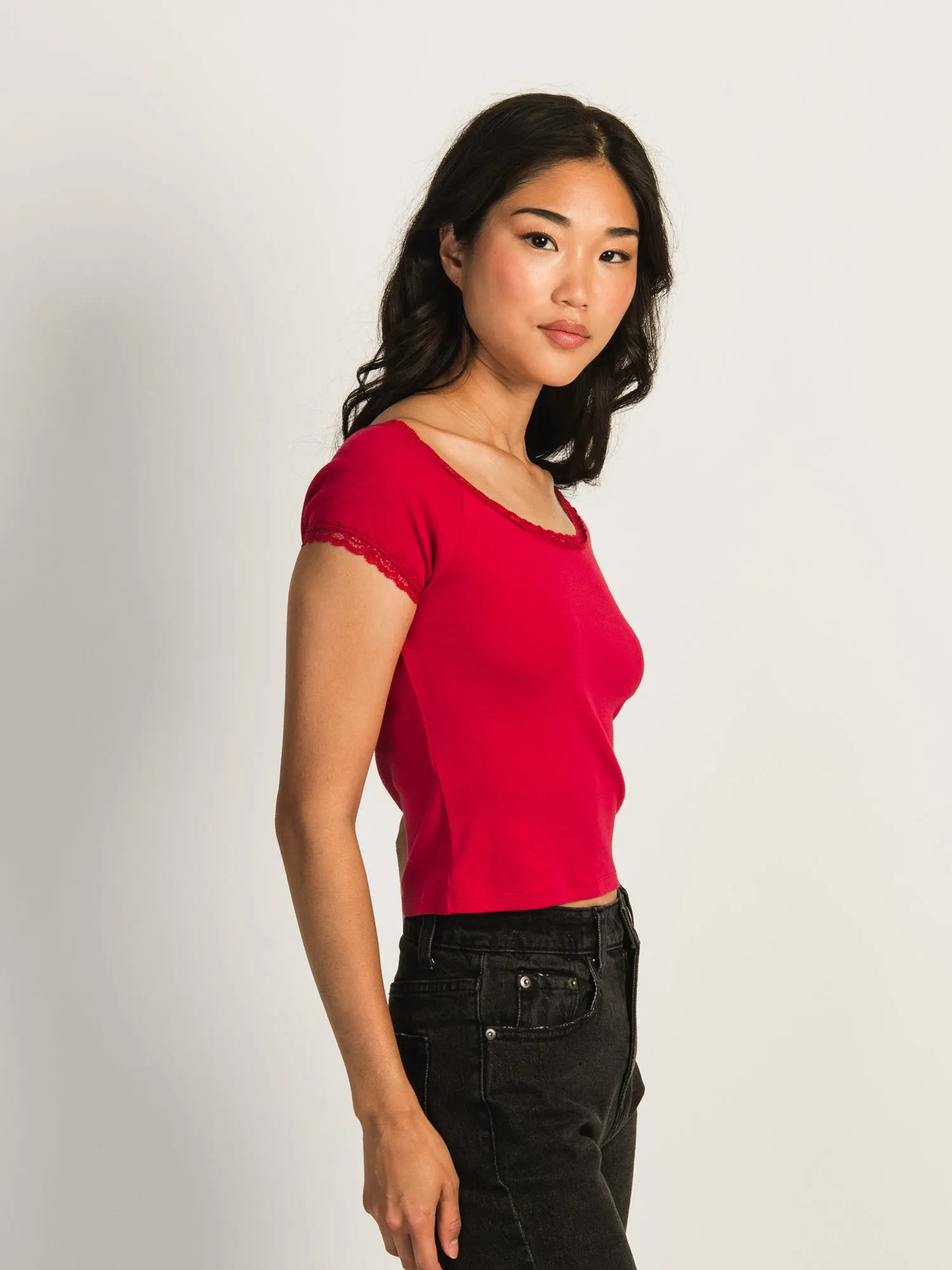 HARLOW BRITTANY TEE - PORT sold by Harlow product image thumbnail 3