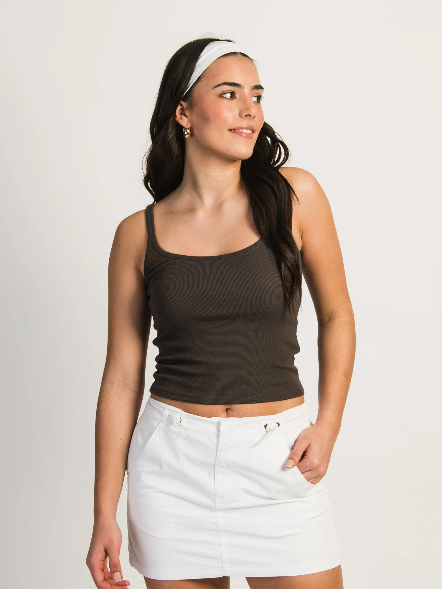HARLOW SARAH TANK TOP - CHARCOAL sold by Harlow