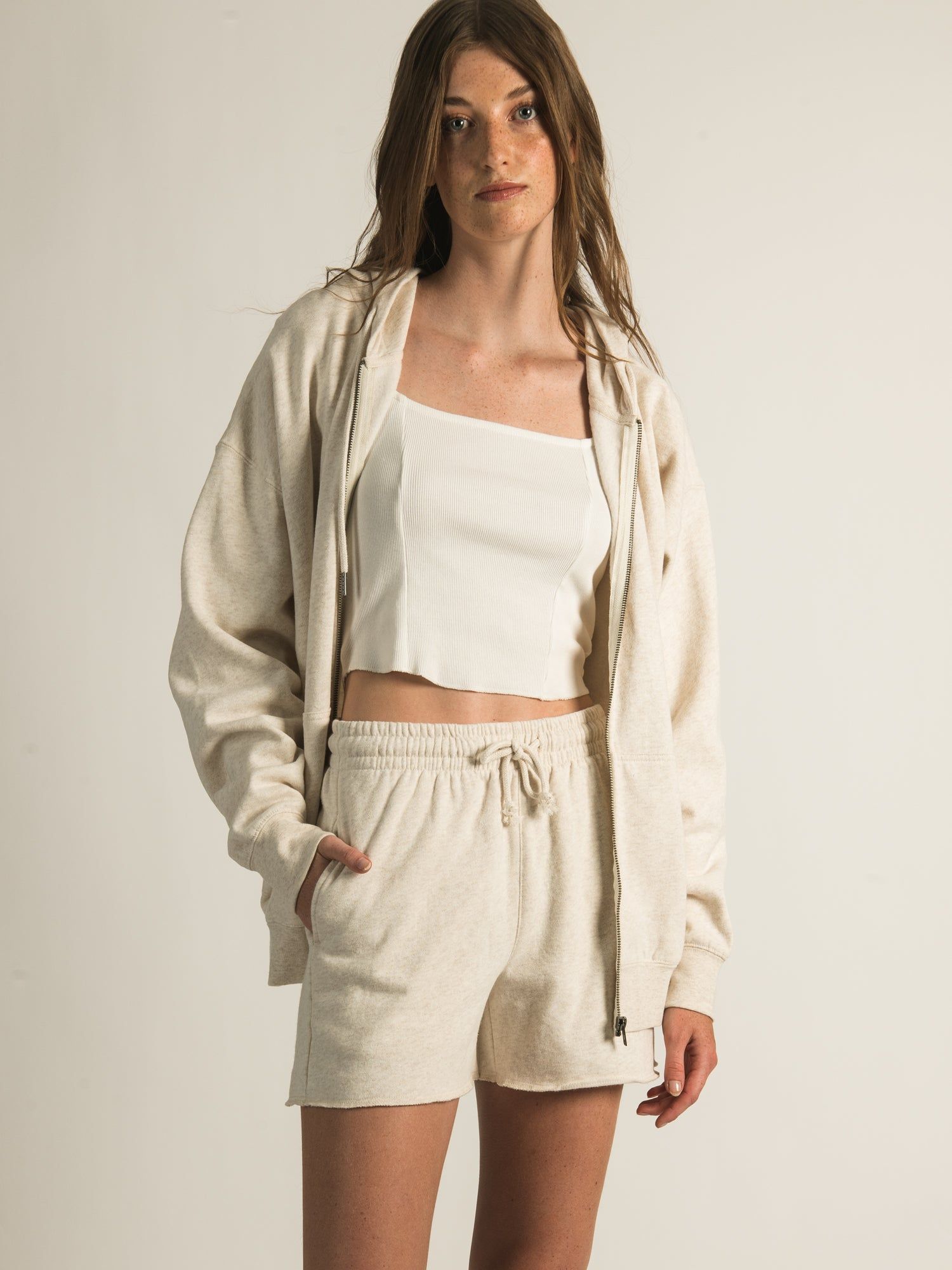 HARLOW FLEECE BERMUDA SHORT sold by Harlow