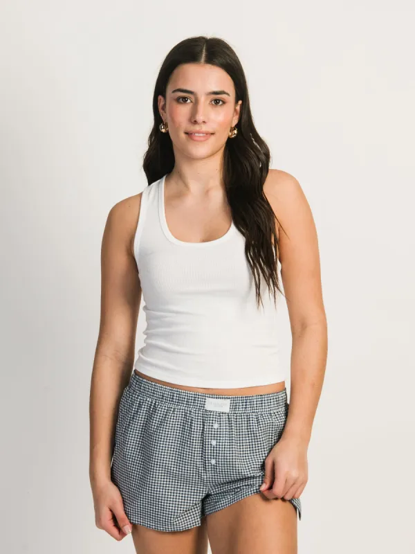 HARLOW LAUREN TANK TOP - WHITE sold by Harlow