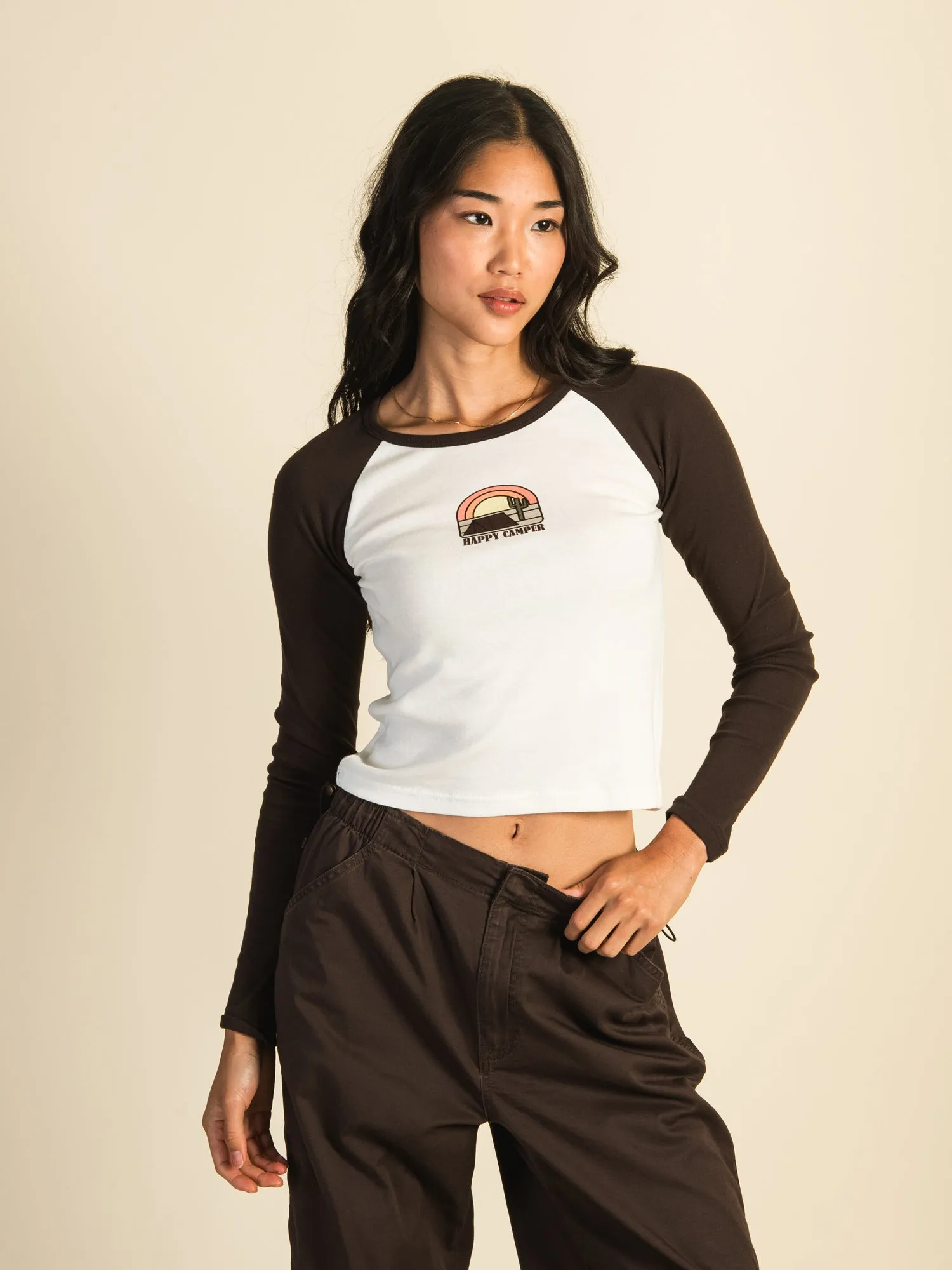 HARLOW BLAIR LONG SLEEVE RAGLAN - CREAM sold by Harlow product image thumbnail 2