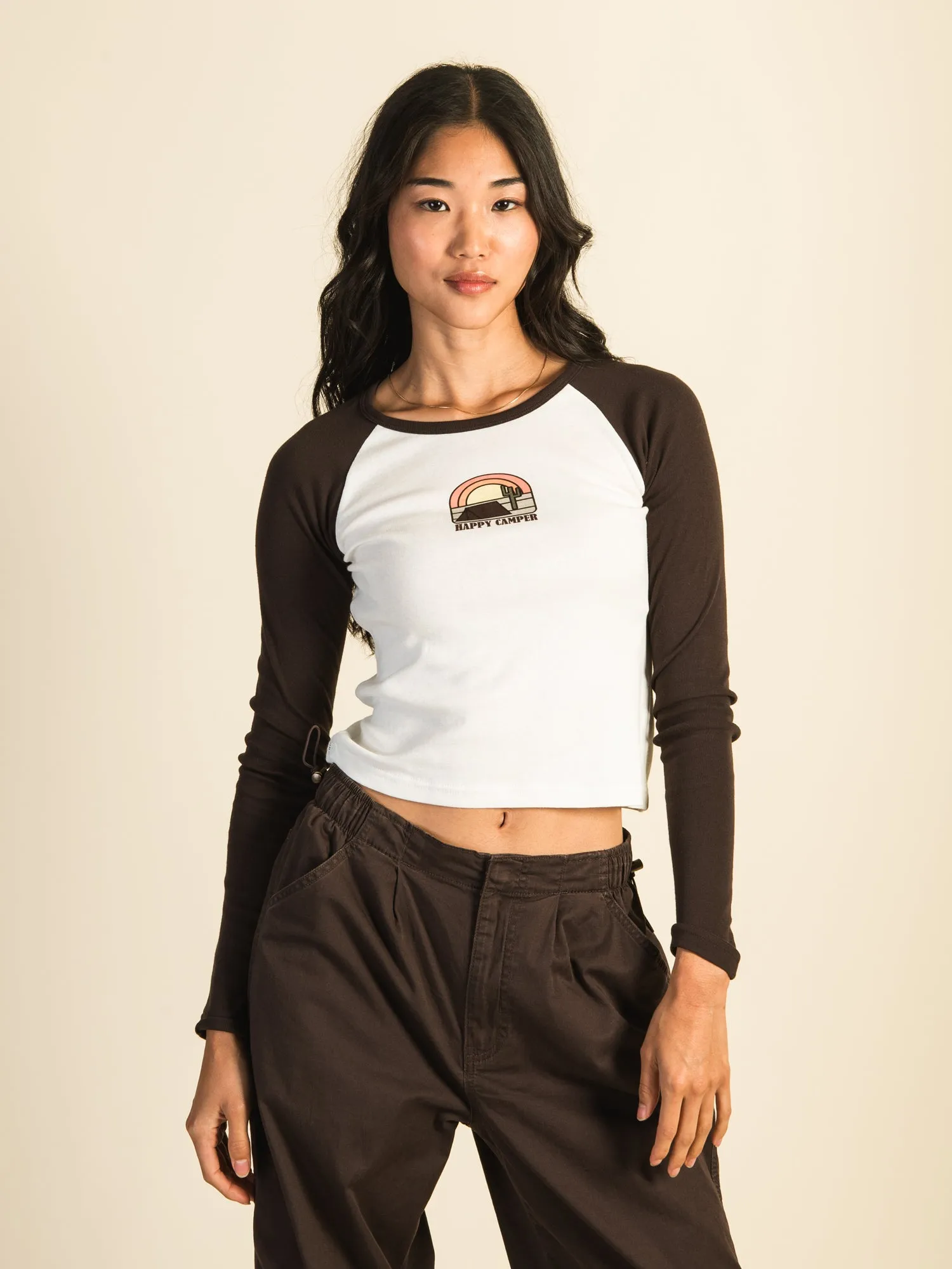 HARLOW BLAIR LONG SLEEVE RAGLAN - CREAM sold by Harlow