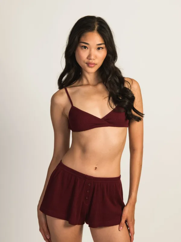 HARLOW IRIS BRALETTE - BURGUNDY sold by Harlow