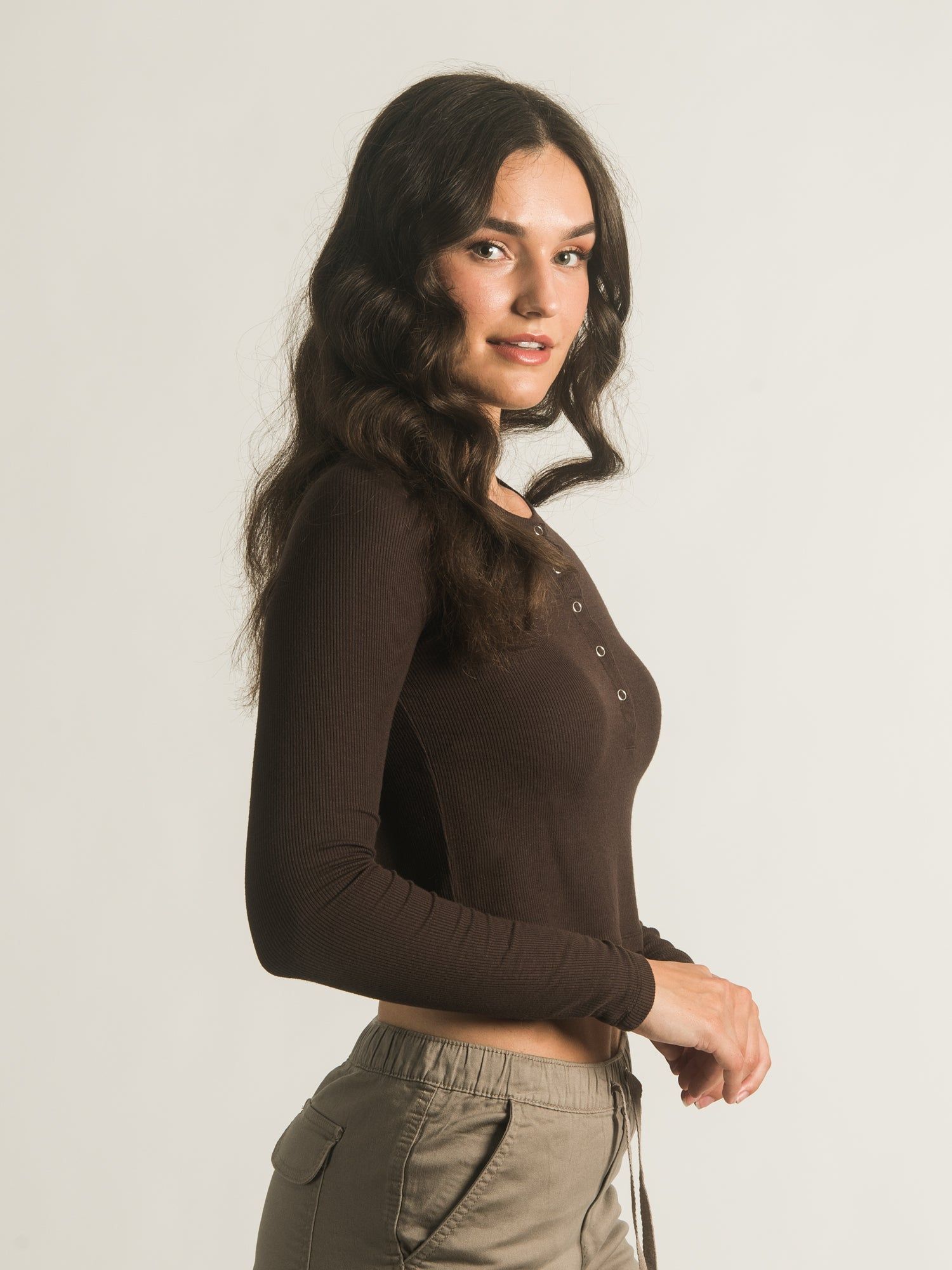 HARLOW MERCEDES LONG SLEEVE HENLEY sold by Harlow product image thumbnail 3