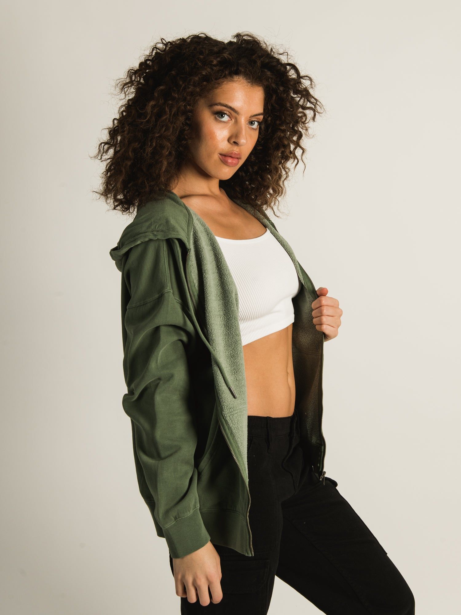 HARLOW MARIAH OVERSIZED ZIP UP HOODIE sold by Harlow product image thumbnail 2