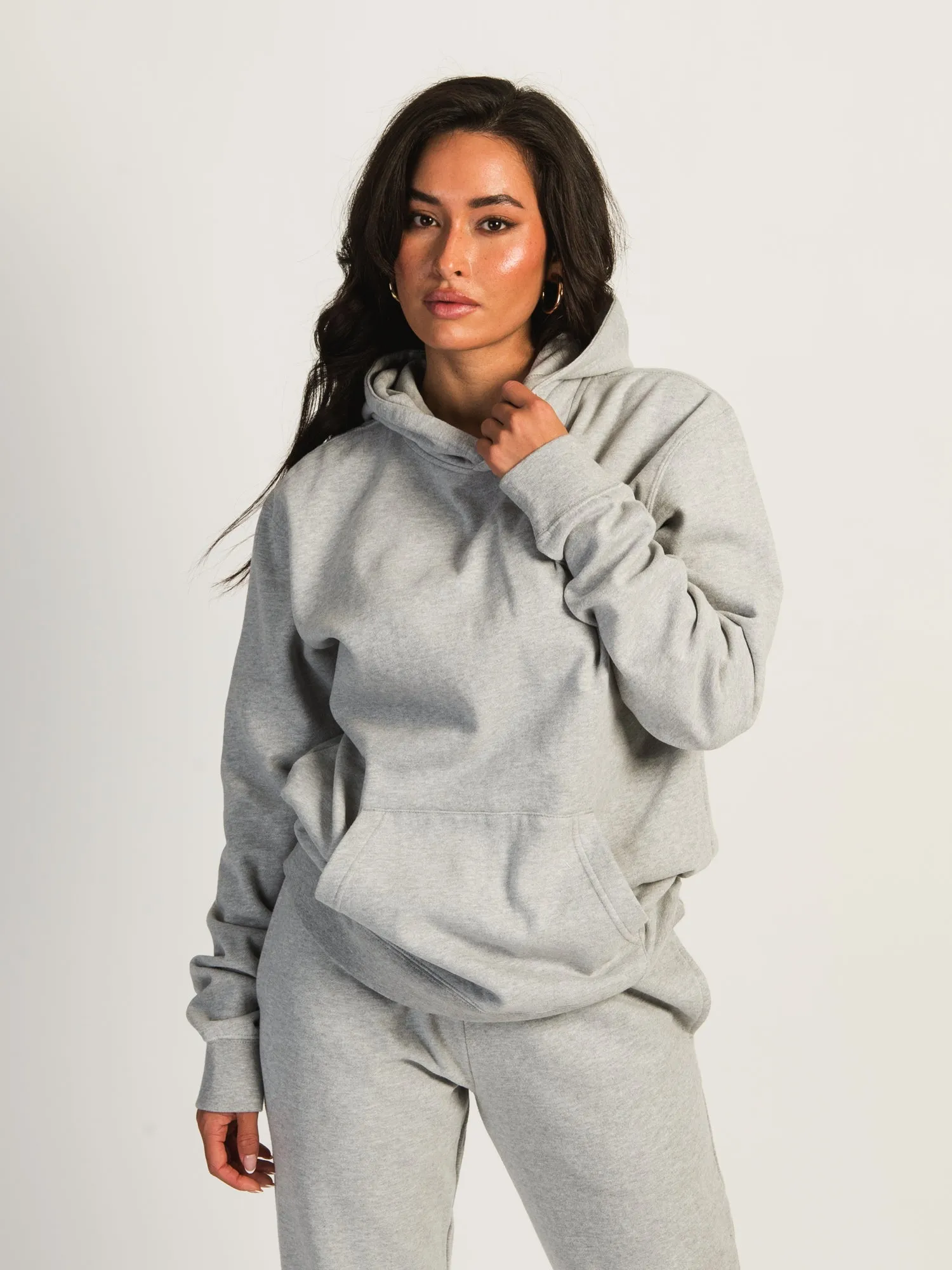 HARLOW HARLEY OVERSIZED MELANGE HOODIE - HEATHER GREY sold by Harlow product image thumbnail 2