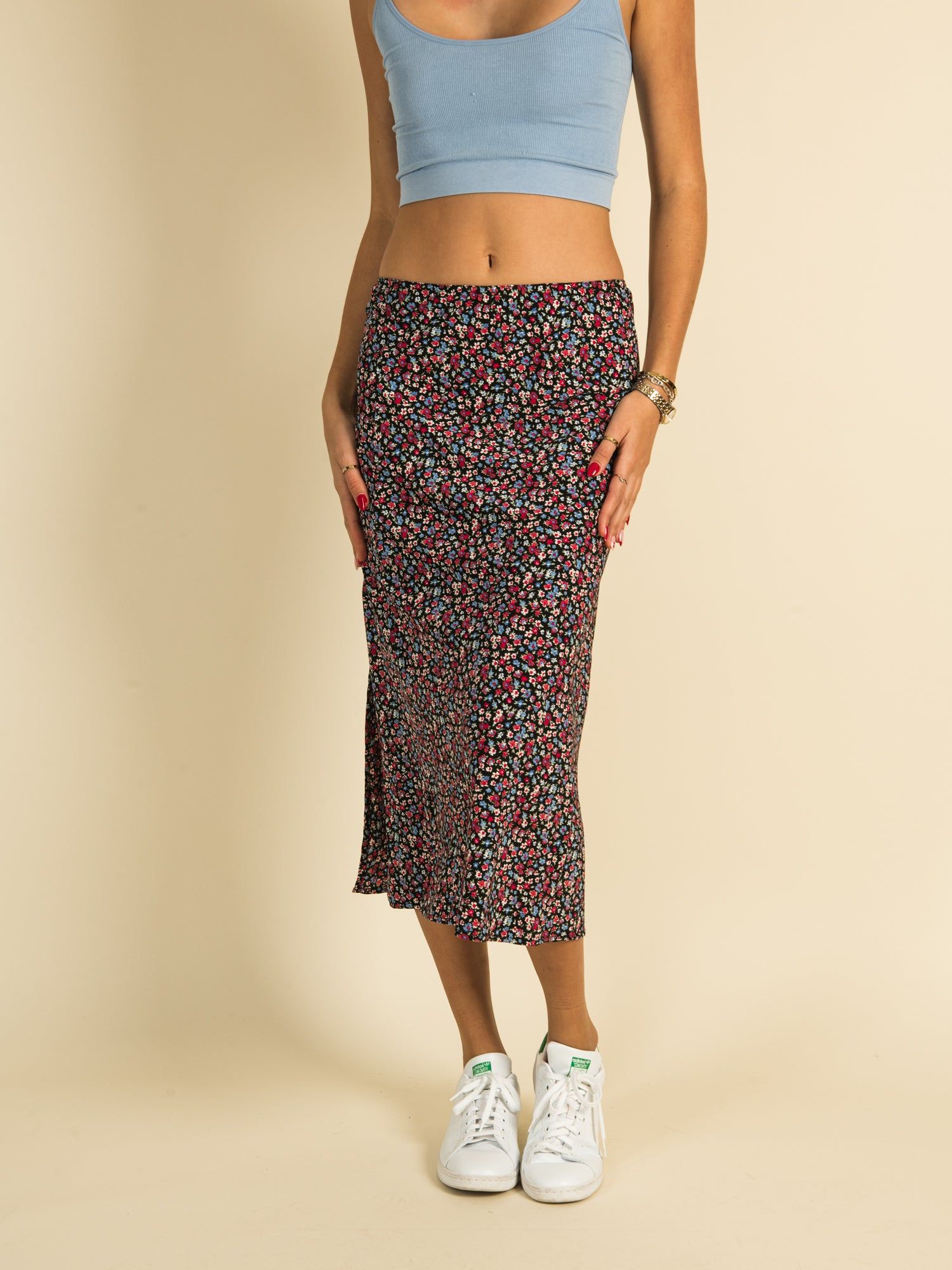 HARLOW MIDI SLIT SKIRT sold by Harlow