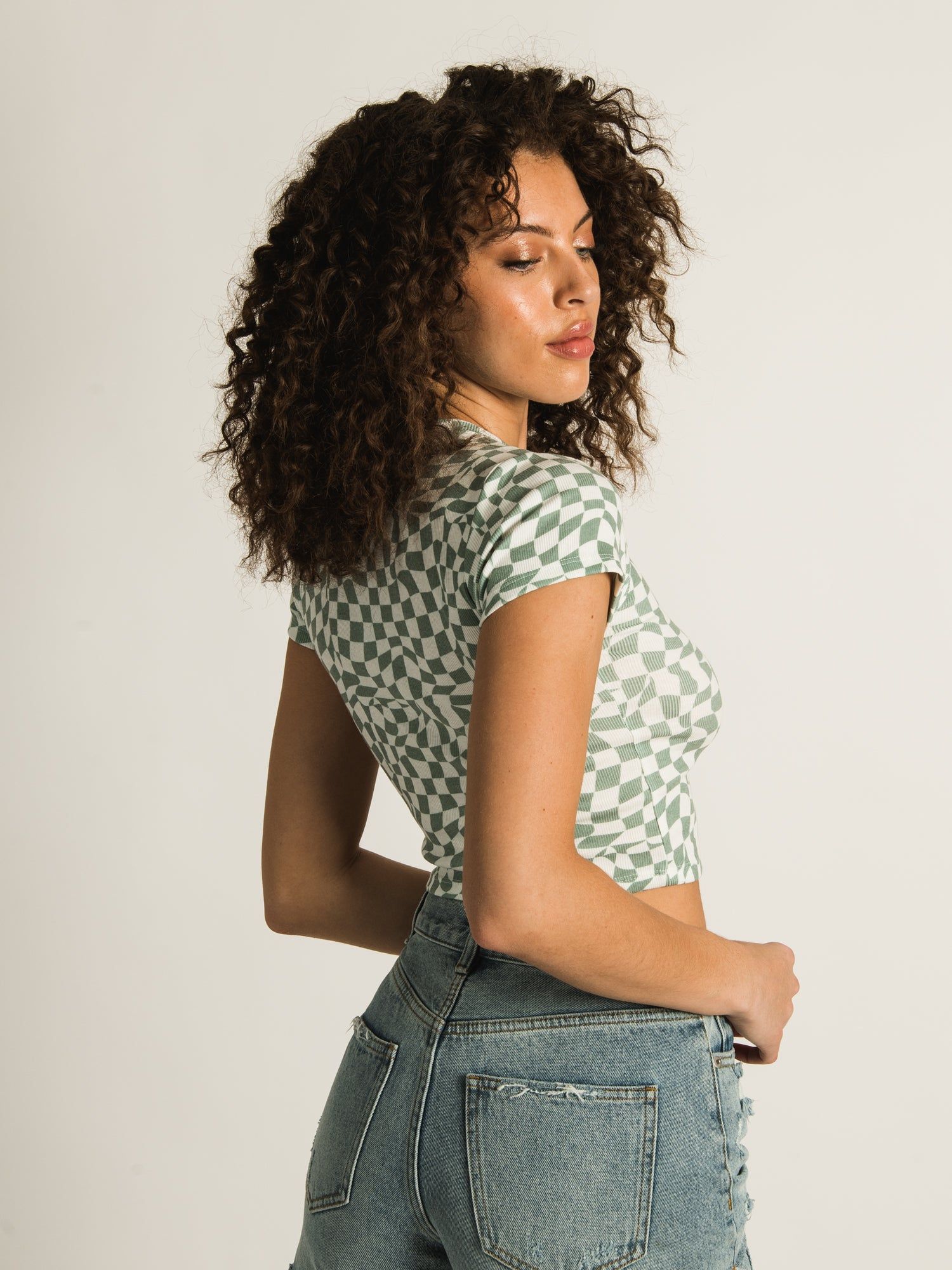 HARLOW RIBBED ALL OVER PRINT BABY TEE sold by Harlow product image thumbnail 2