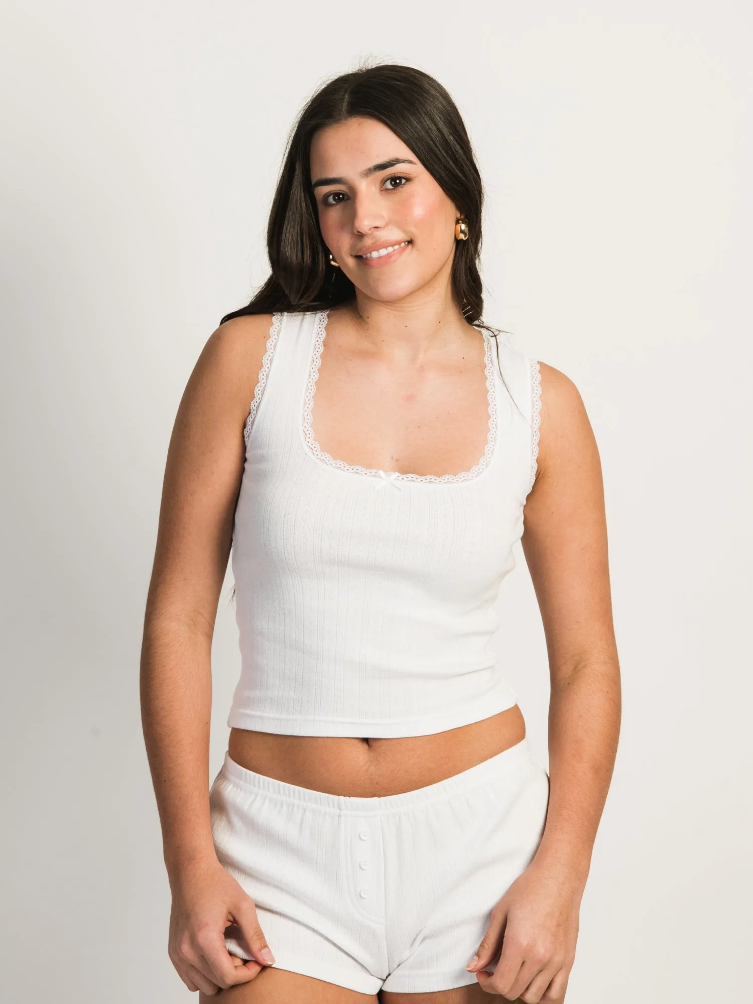 HARLOW ERYN TANK TOP - WHITE sold by Harlow