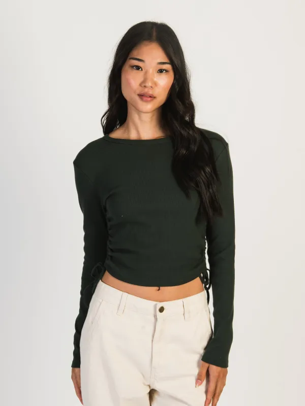 HARLOW RACHEL RUCHED LONG SLEEVE - FOREST sold by Harlow