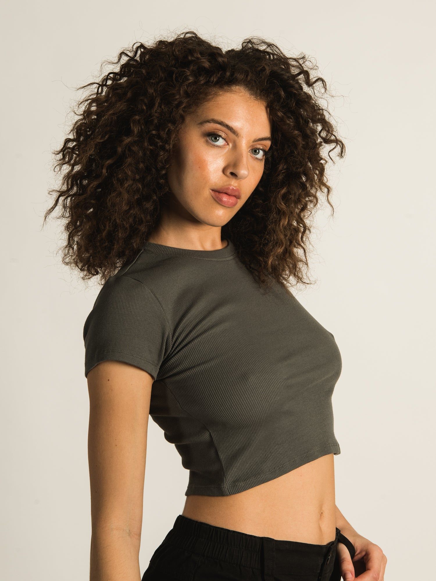 HARLOW RIBBED SOLID BABY TEE sold by Harlow product image thumbnail 2