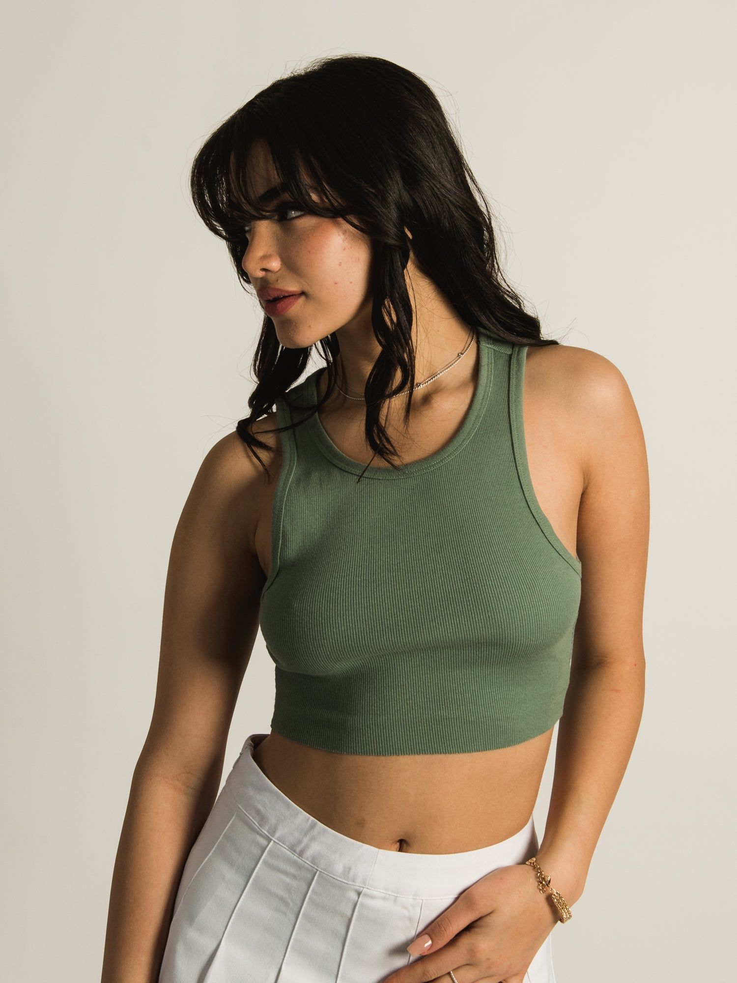 HARLOW HIGH NECK SOLID TANK TOP sold by Harlow product image thumbnail 3