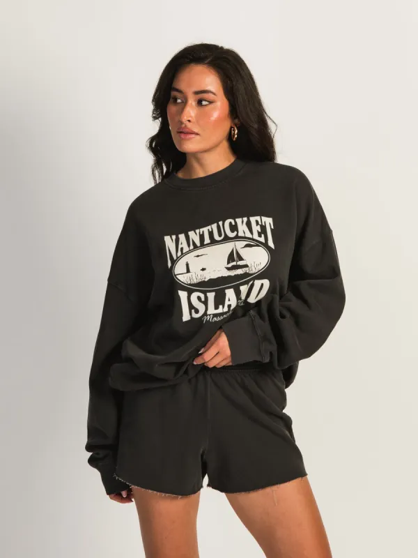 HARLOW MICHELLE PRINT CREWNECK - NANTUCKET ISLAND sold by Harlow