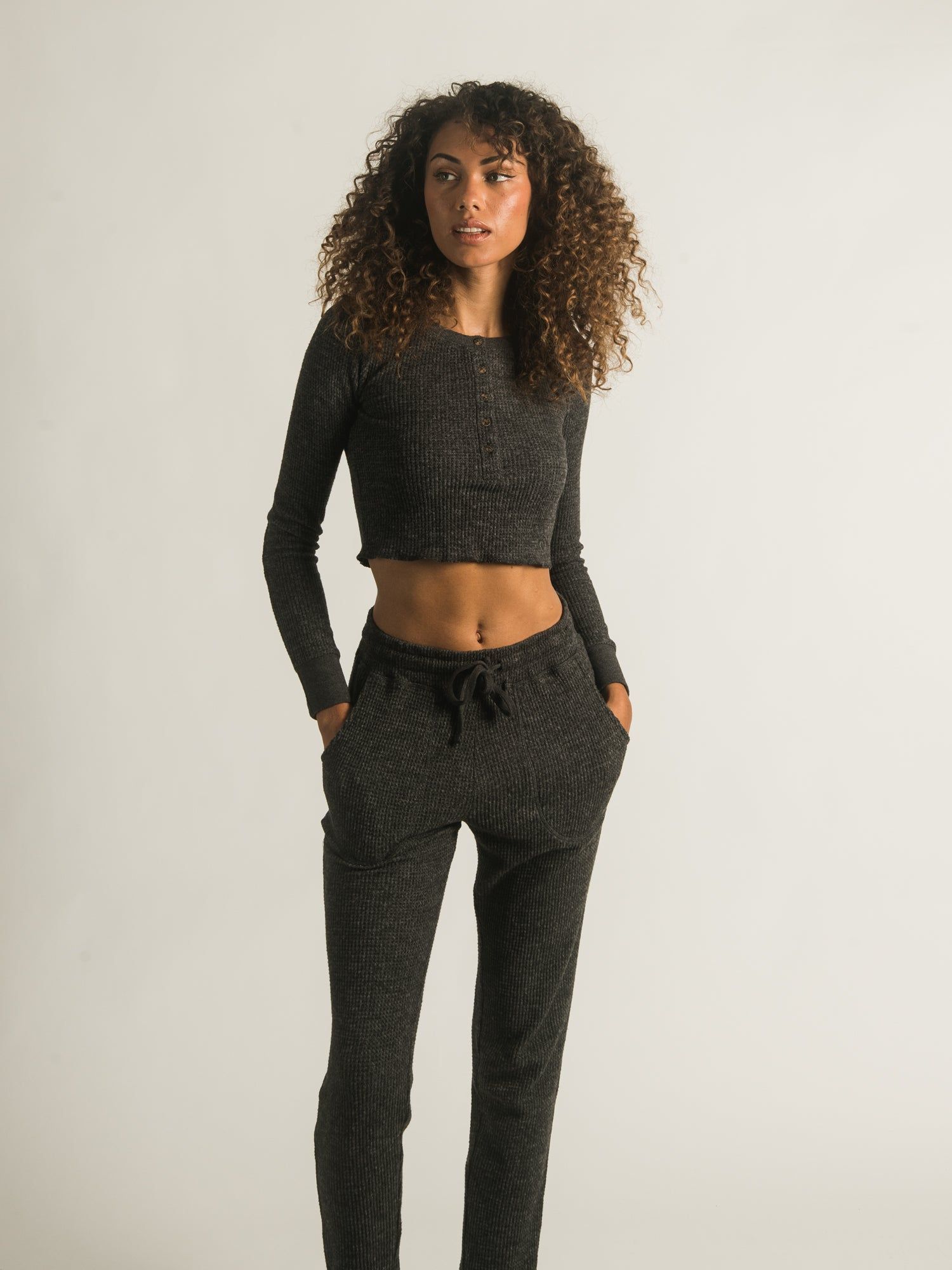 HARLOW WAFFLE LONG SLEEVE HENLEY sold by Harlow product image thumbnail 2