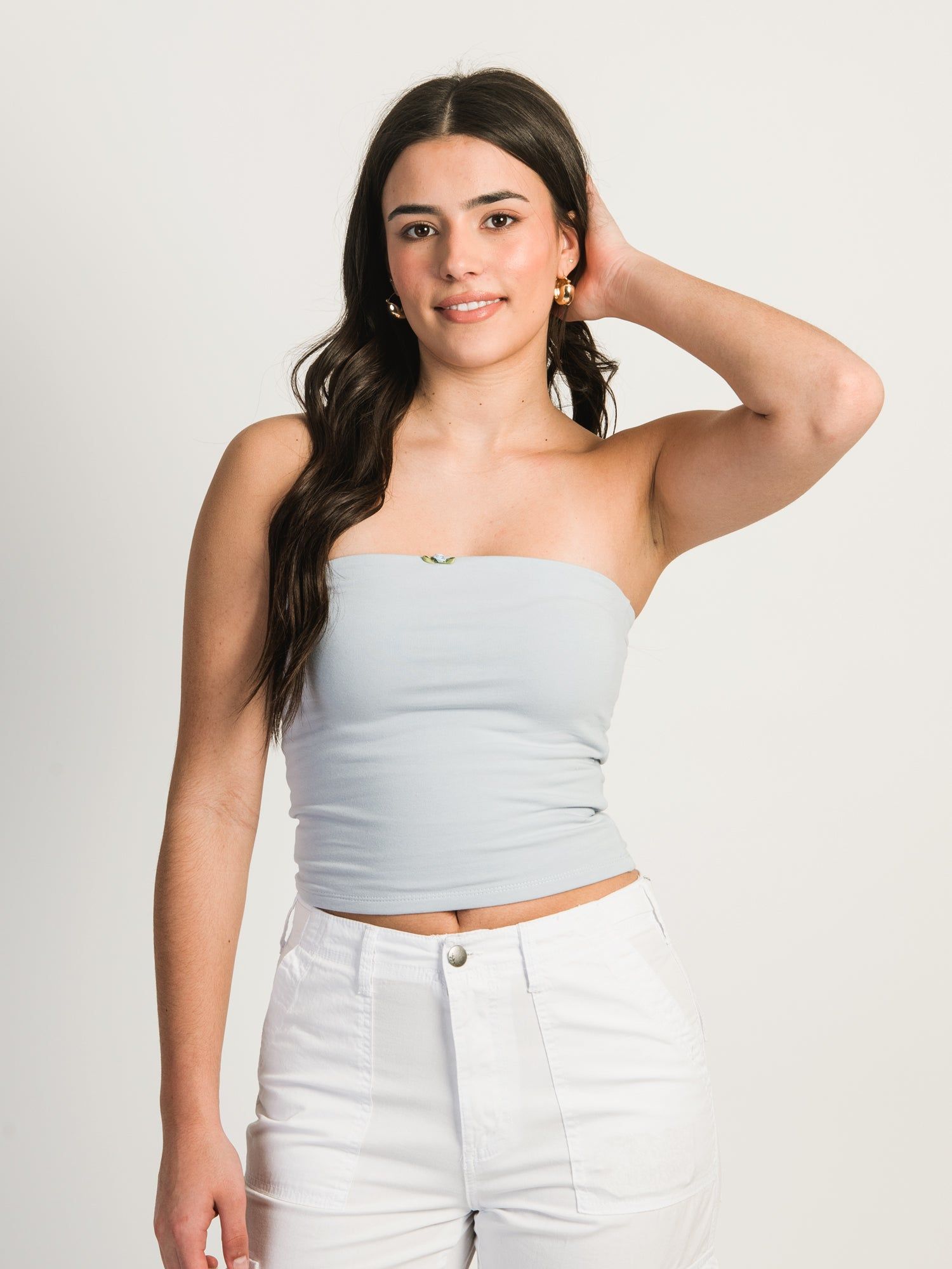 HARLOW BAILEY TUBE TOP - BABY BLUE sold by Harlow