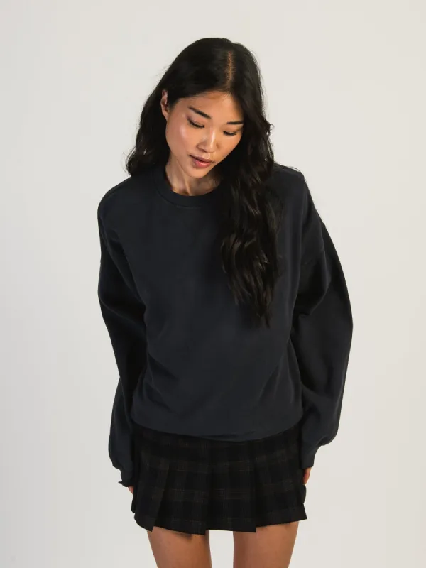 HARLOW MICHELLE SOLID CREWNECK - NAVY sold by Harlow