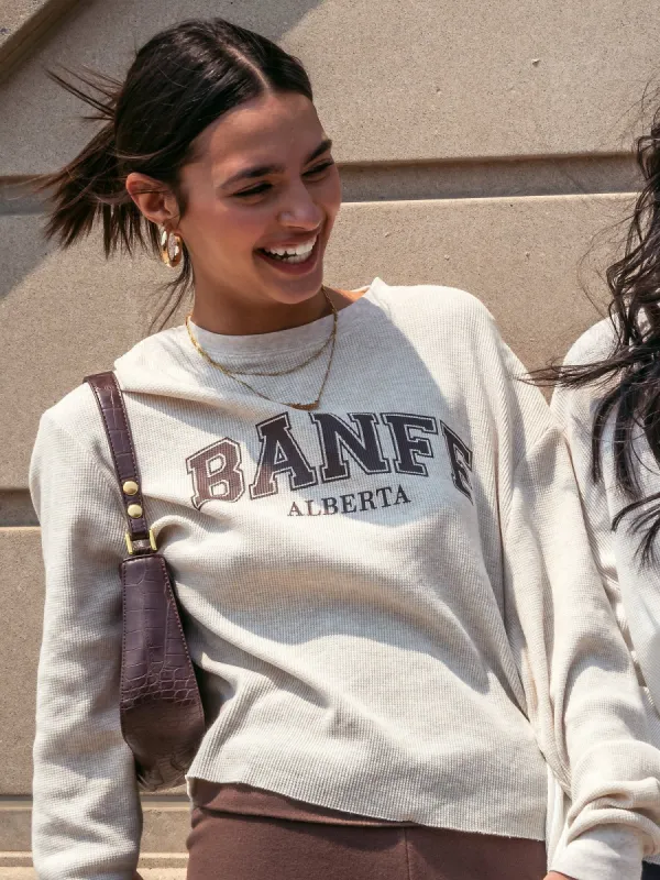 HARLOW WINNIE MELANGE WAFFLE LONG SLEEVE sold by Harlow