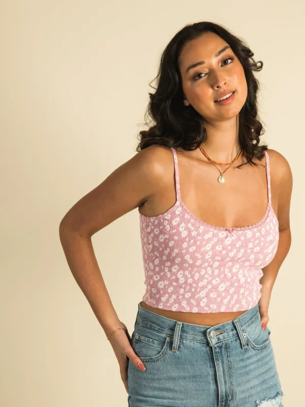 HARLOW KIKI POINTELLE DITSY TANK TOP sold by Harlow