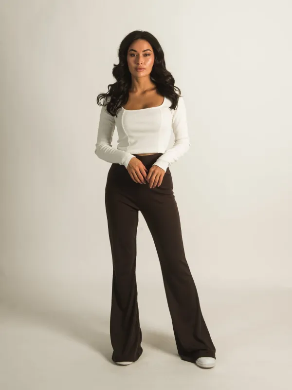 Harley High Waisted Thong Cutout Pants - Black | Parallel