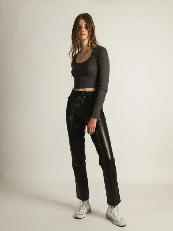 HARLOW HIGH RISE VEGAN LEATHER PANTS sold by Harlow