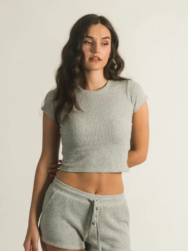 HARLOW ALLIE WAFFLE TEE sold by Harlow