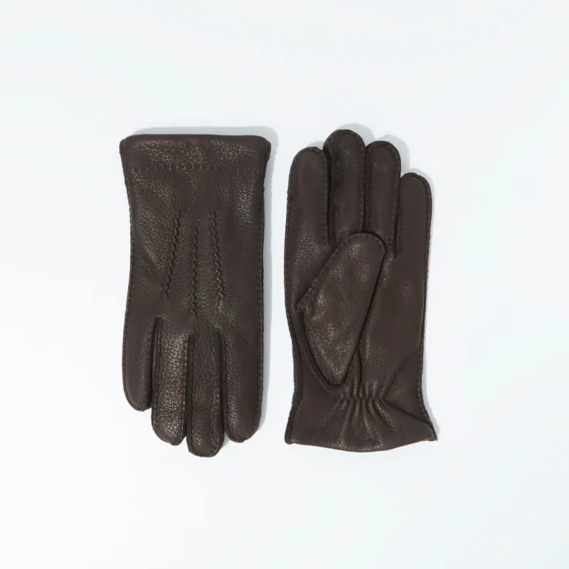 Gloves Deerskin Dark Brown sold by Harry's of London