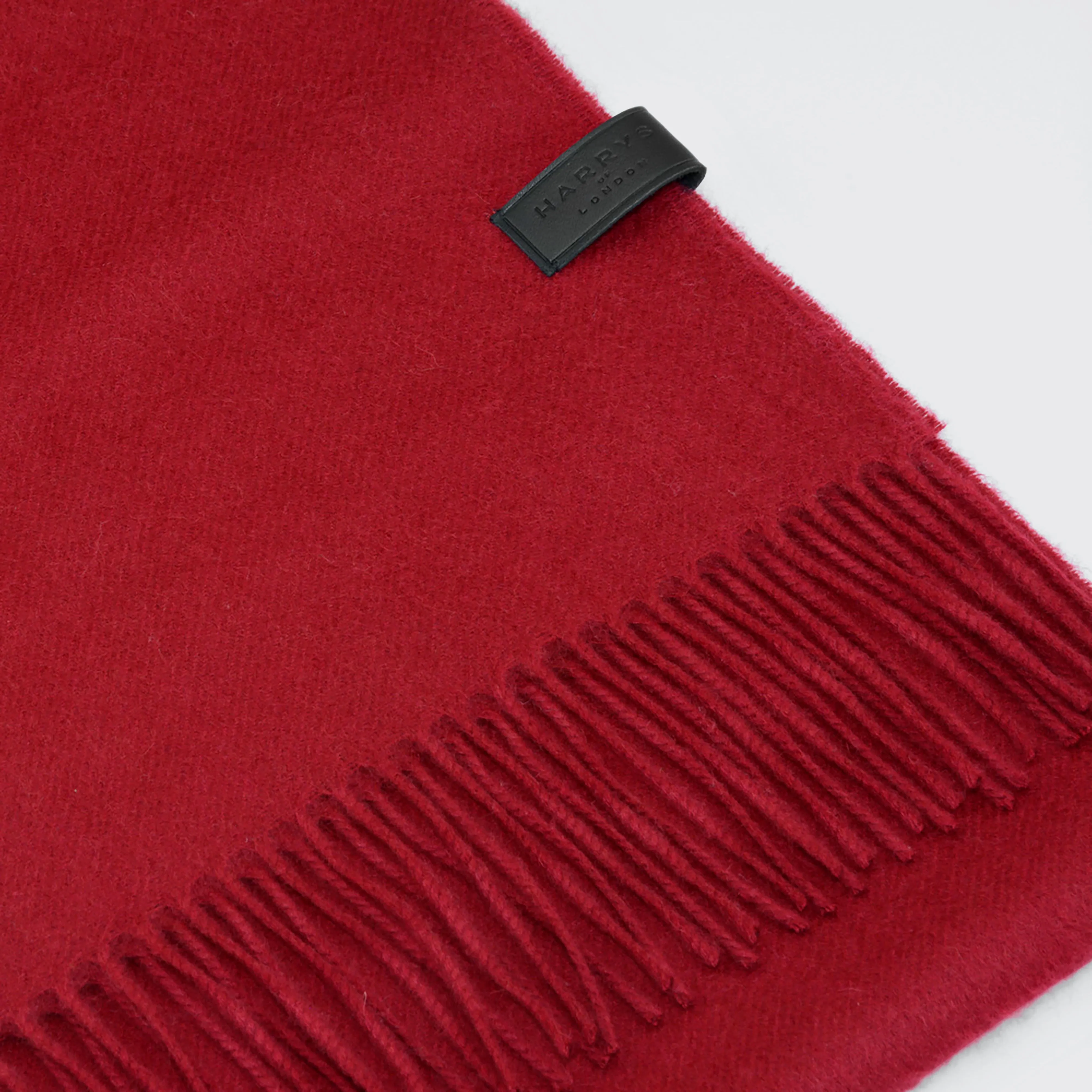 Woven Scarf 100% Cashmere Burgundy sold by Harry's of London product image thumbnail 2