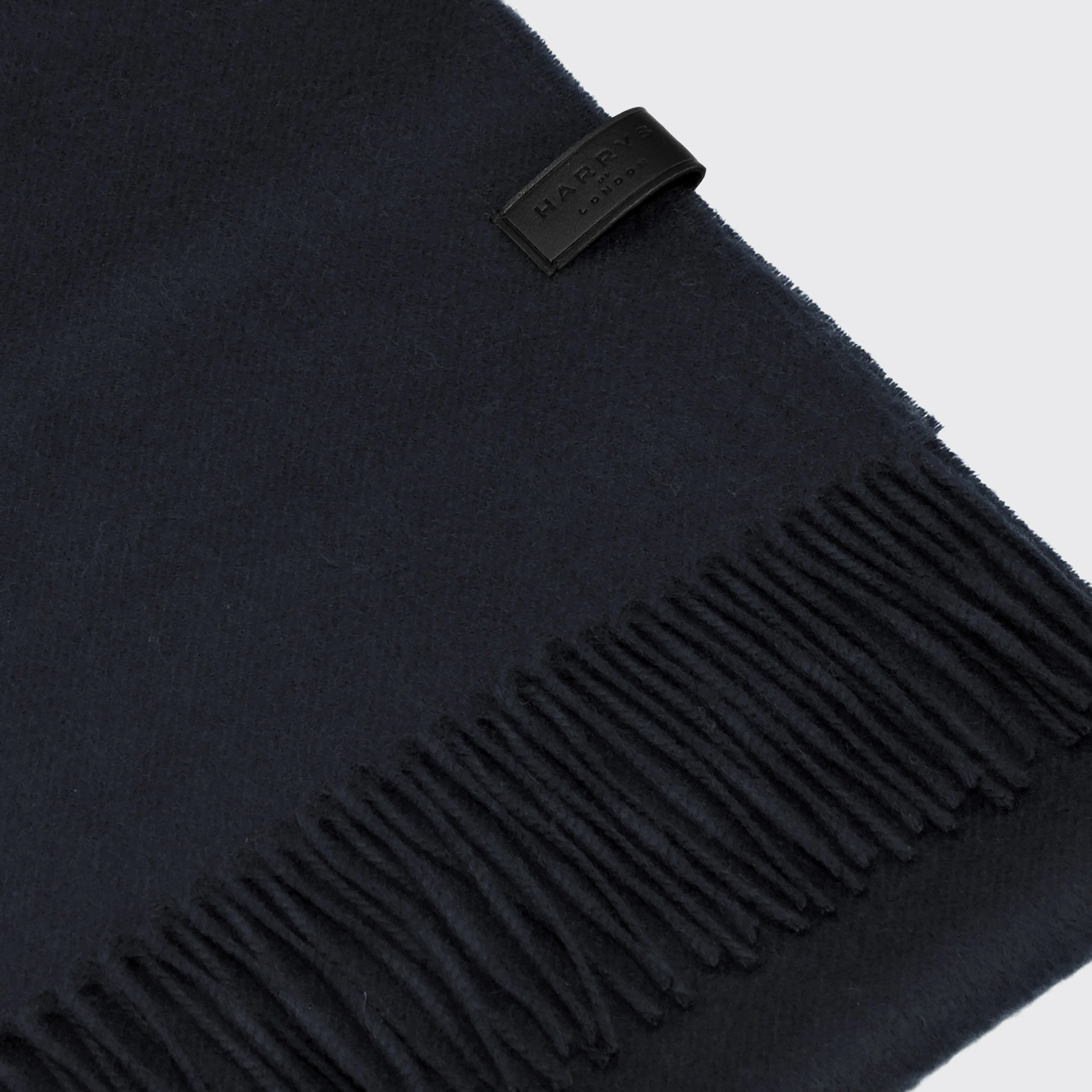 Woven Scarf 100% Cashmere Navy sold by Harry's of London product image thumbnail 2