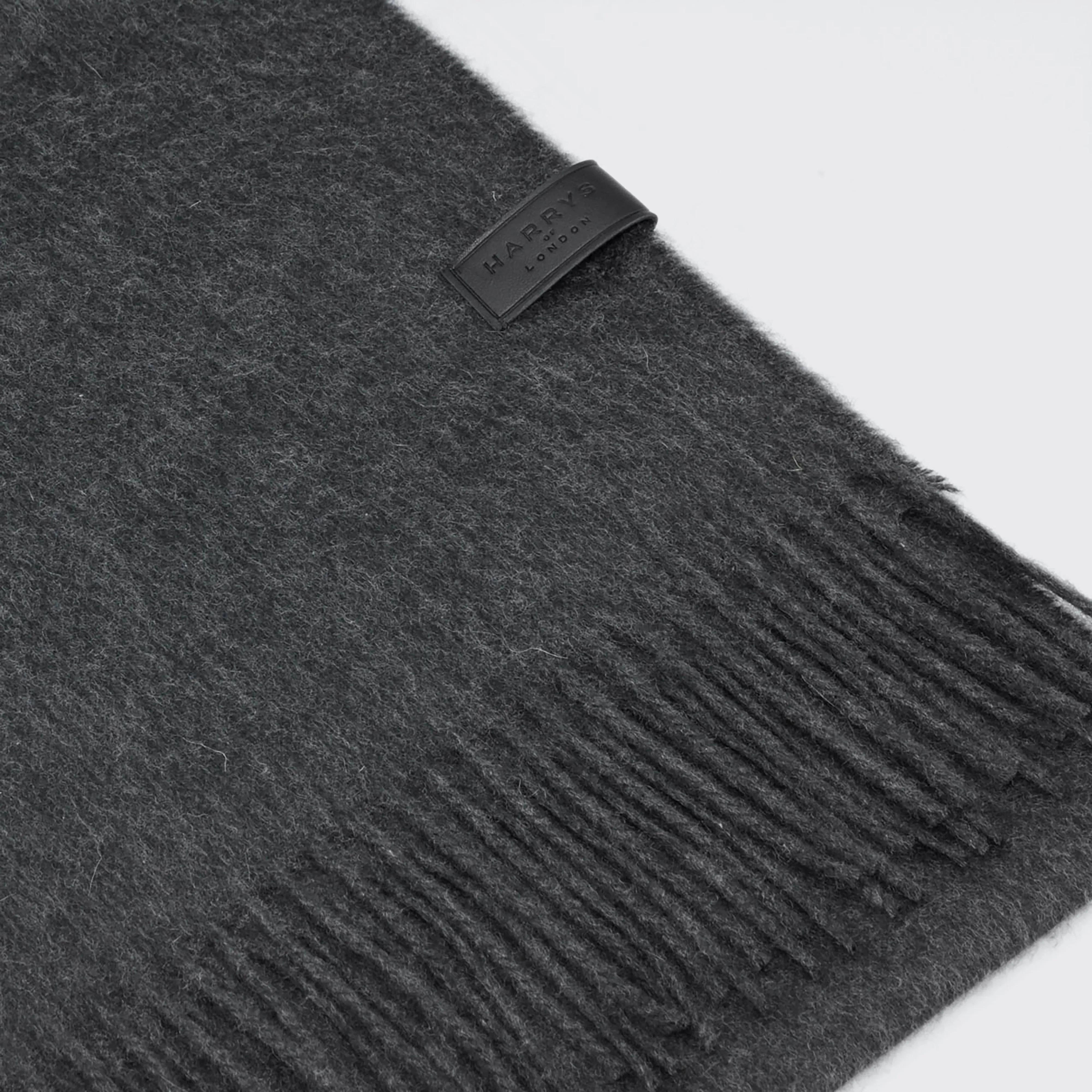 Woven Scarf 100% Cashmere Charcoal sold by Harry's of London product image thumbnail 2