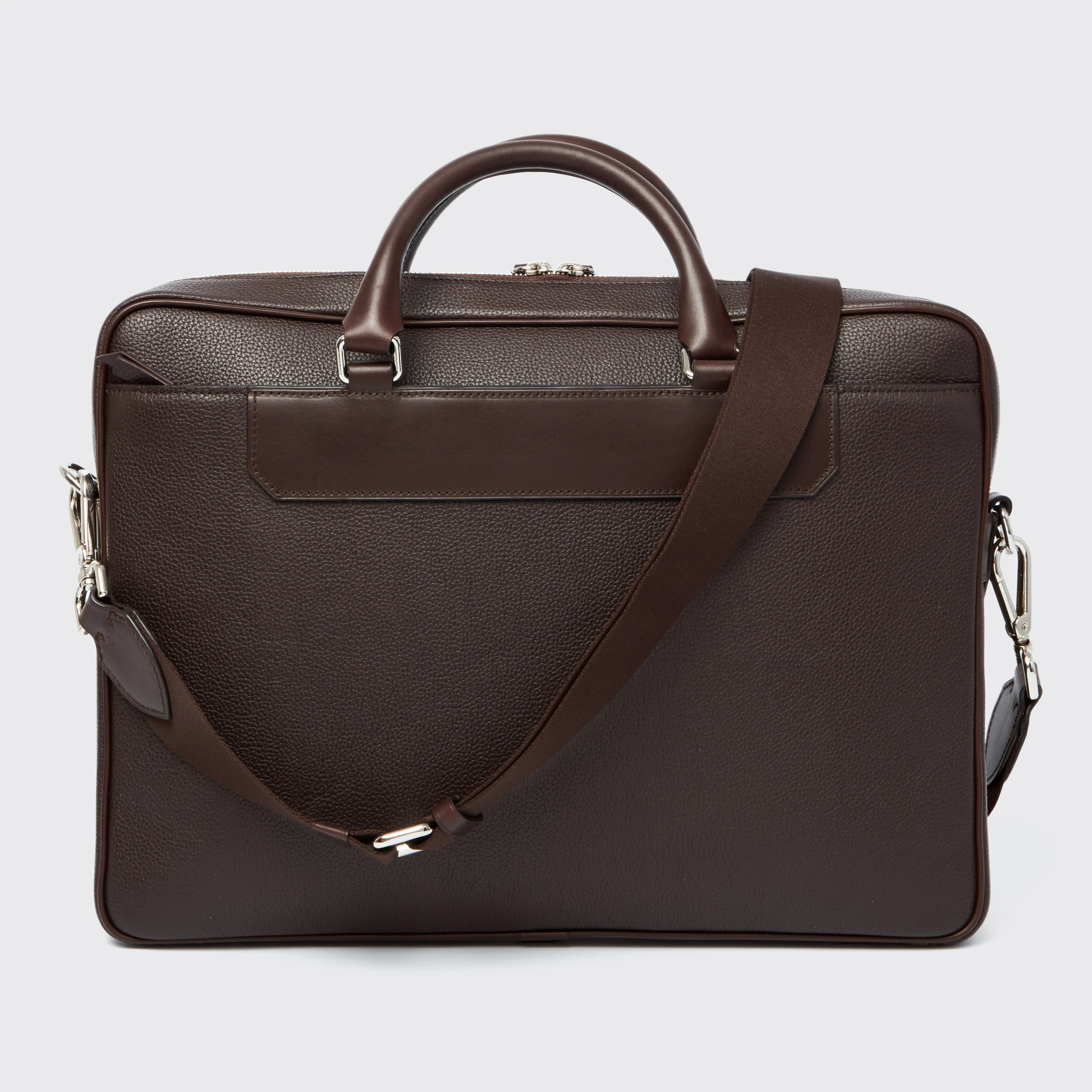 Briefcase Grained Leather Chocolate sold by Harry's of London product image thumbnail 4