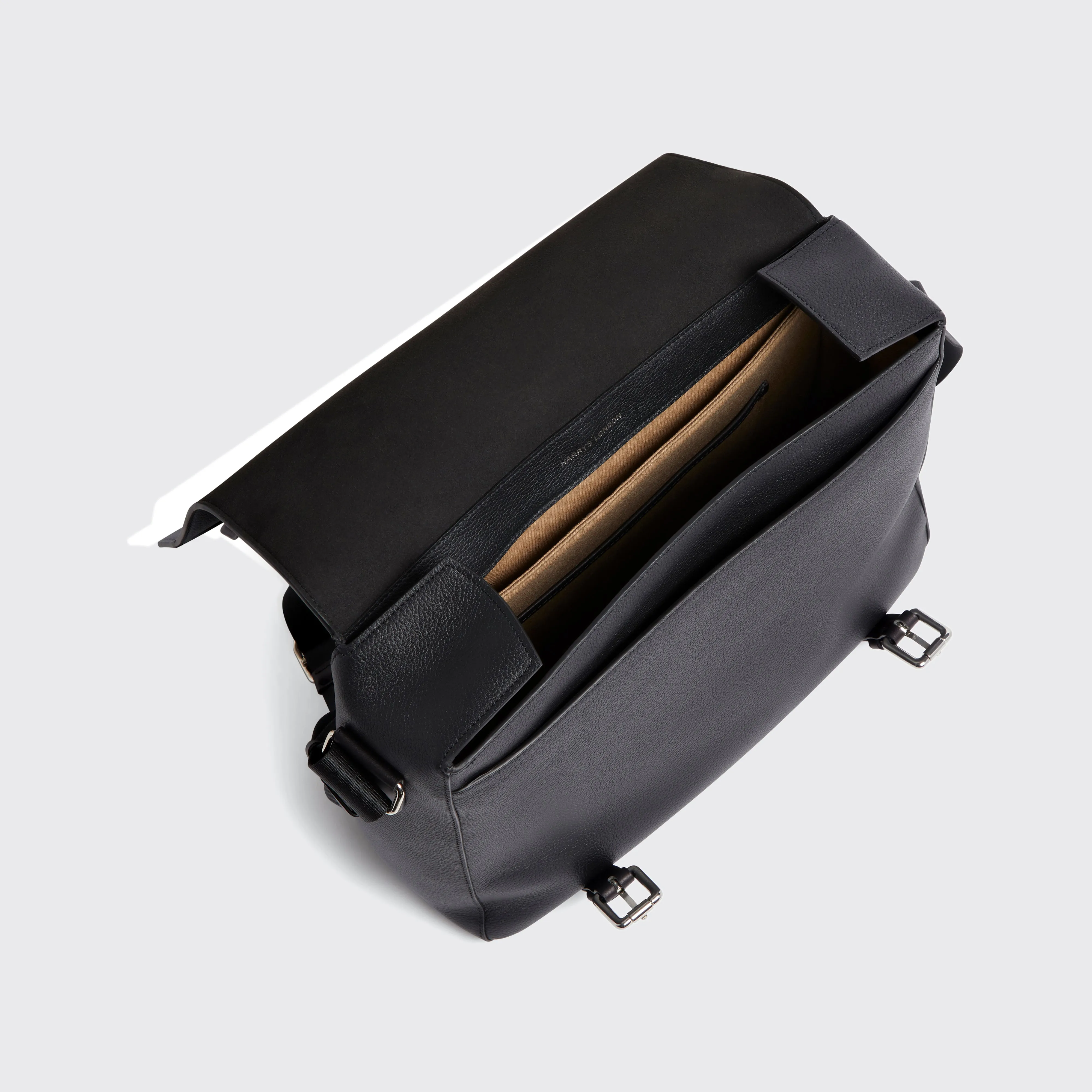 Messenger Grained Leather Black sold by Harry's of London product image thumbnail 2