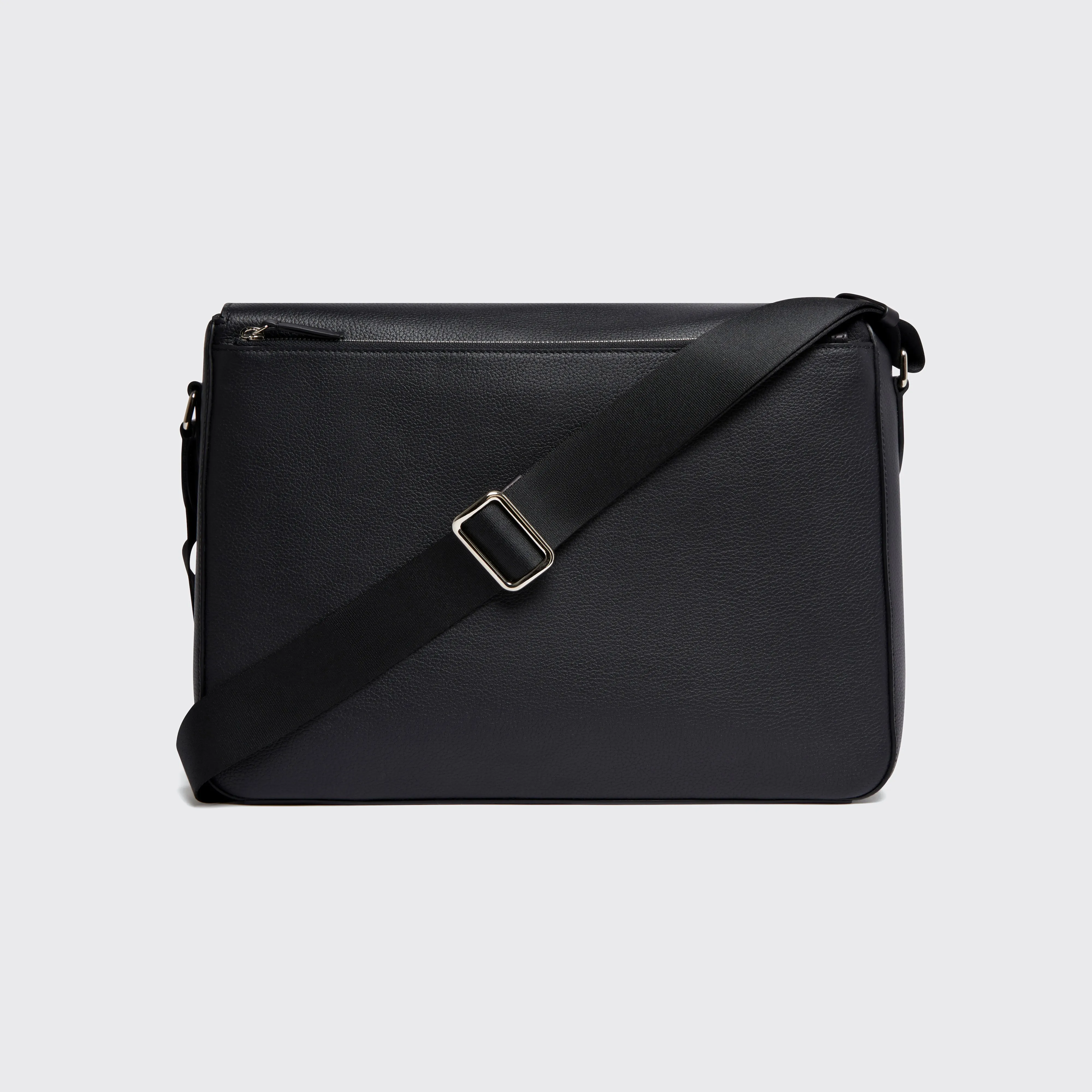 Messenger Grained Leather Black sold by Harry's of London product image thumbnail 3