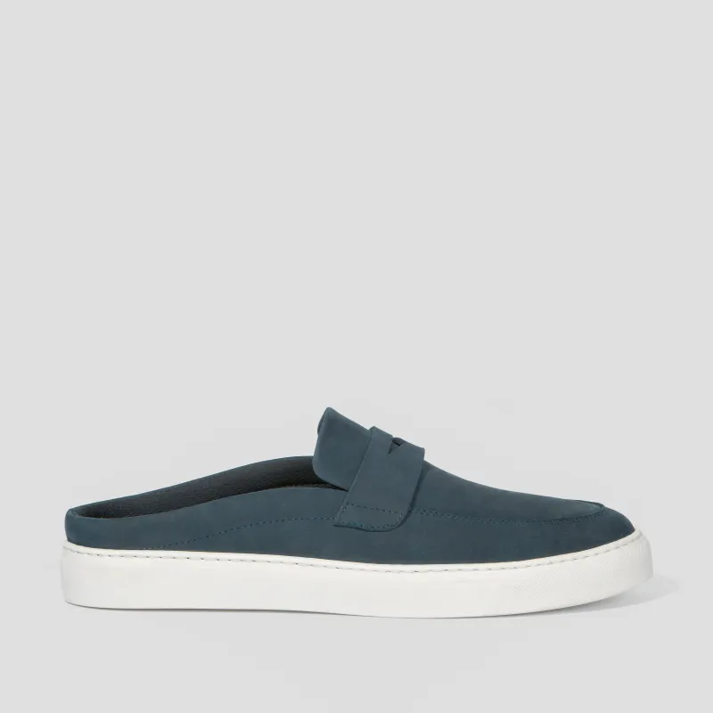 Oriel Nubuck Navy sold by Harry's of London