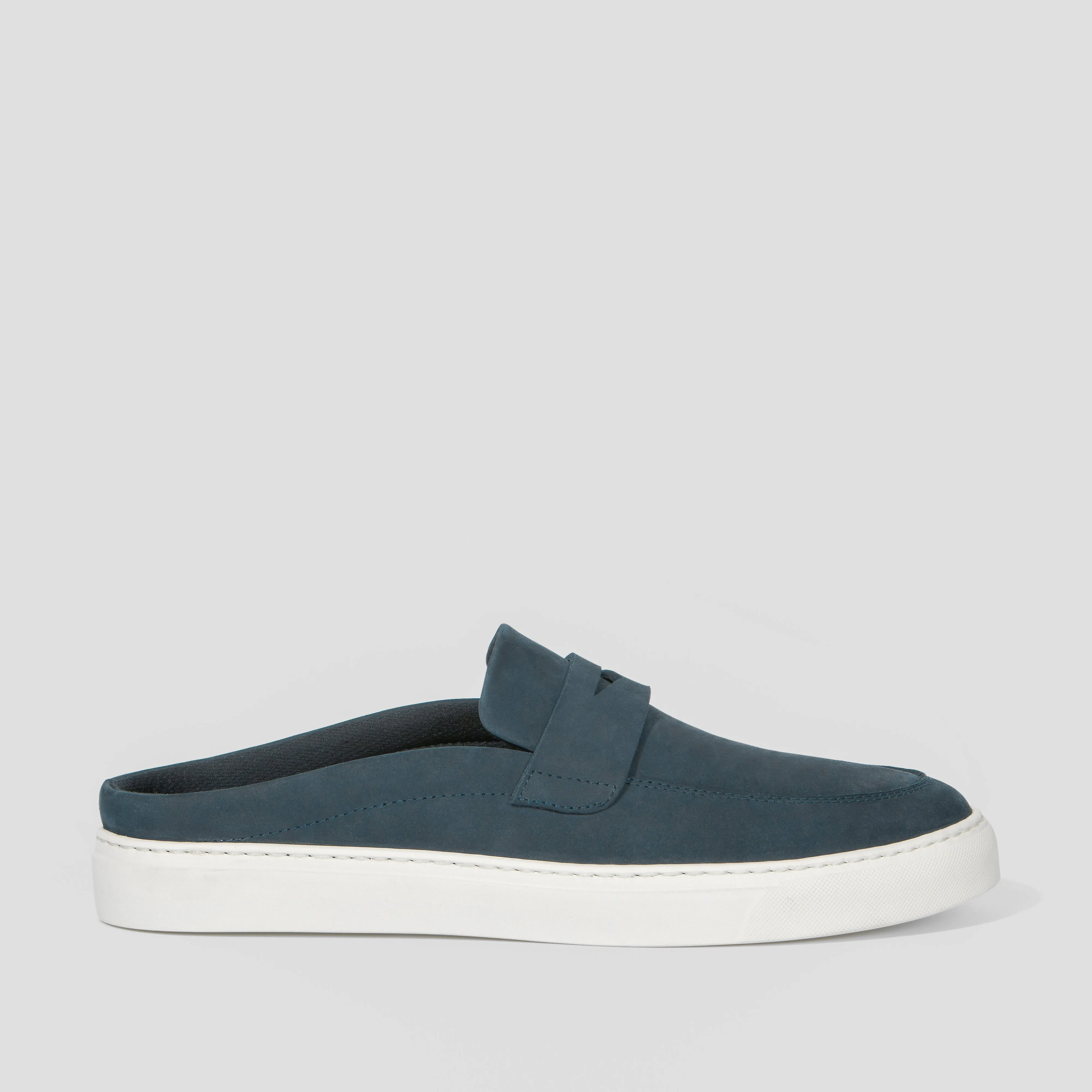 Oriel Nubuck Navy sold by Harry's of London