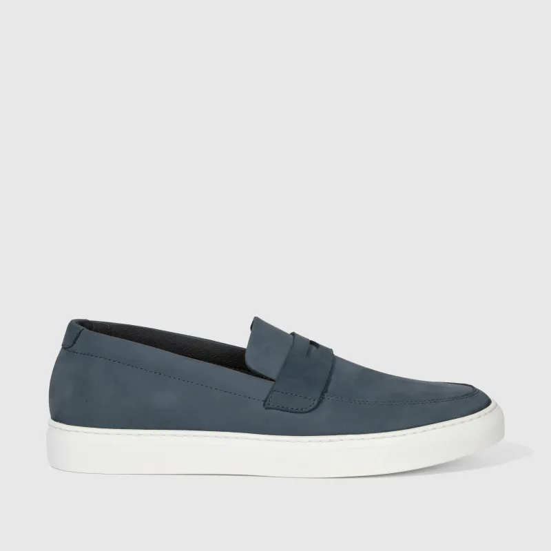 Fitz Nubuck Navy sold by Harry's of London