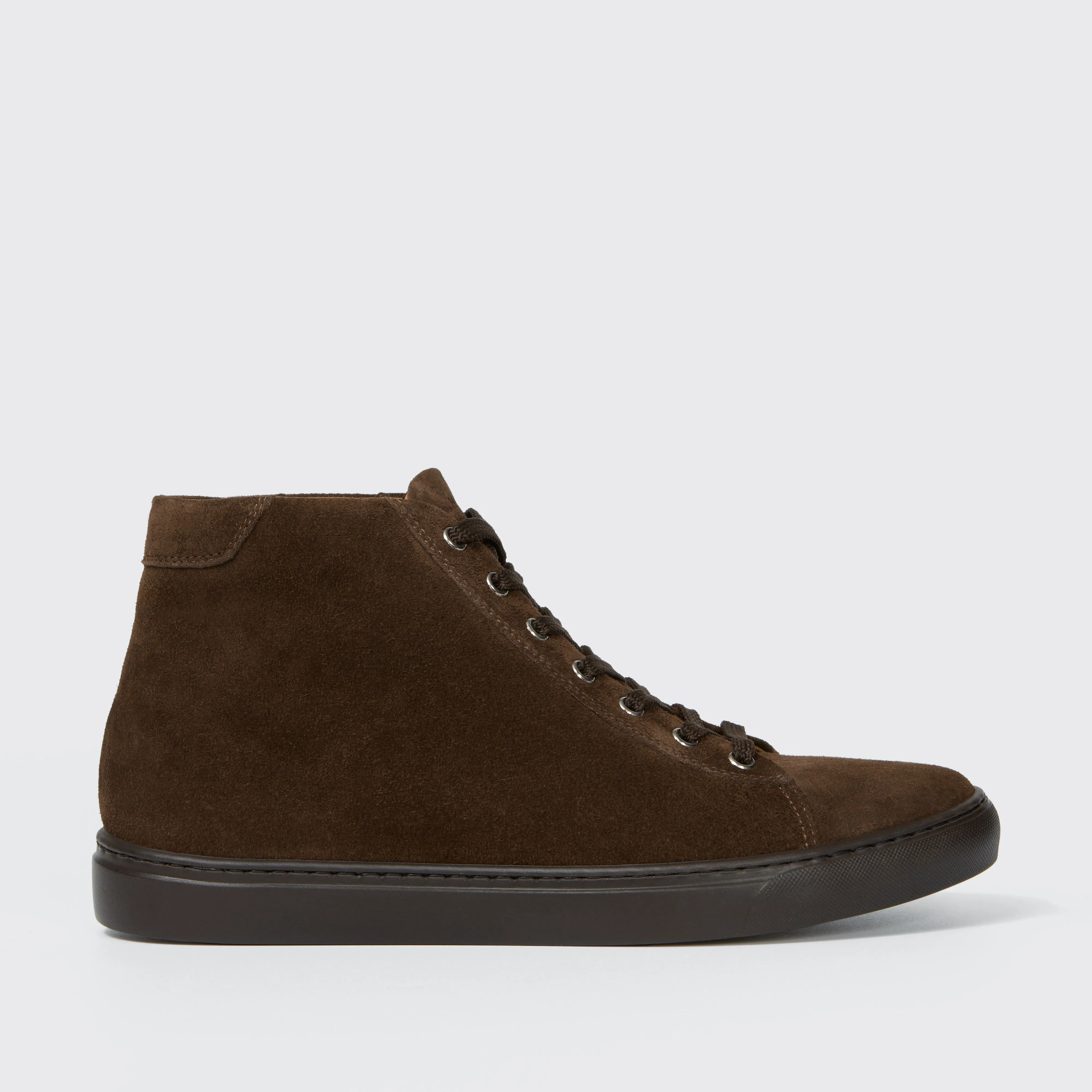 Thomas P High Velvet Suede Dark Brown sold by Harry's of London