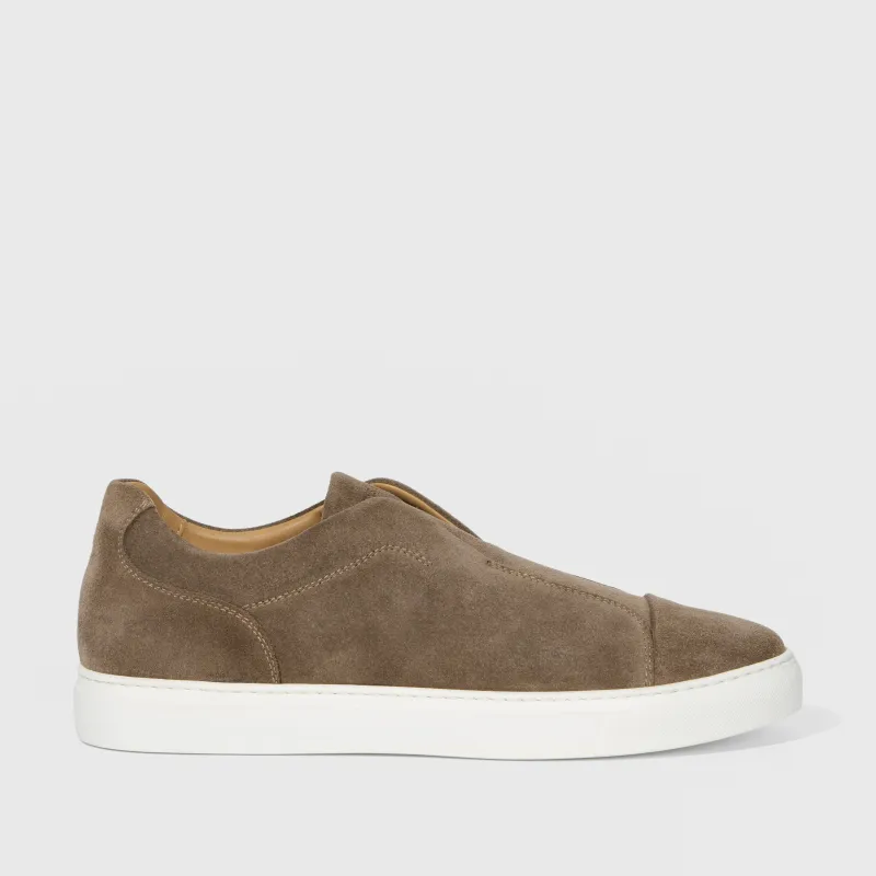 Aaron Suede Dark Bark sold by Harry's of London