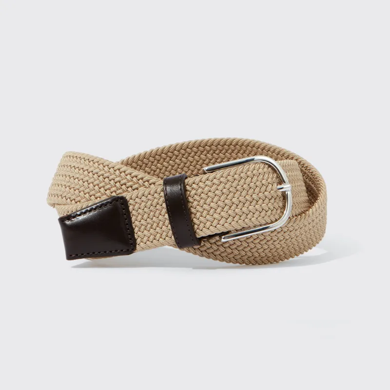 Woven Belt Rayon Light Brown 35mm sold by Harry's of London