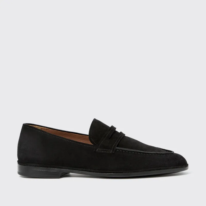 Windsor Velvet Suede Black sold by Harry's of London