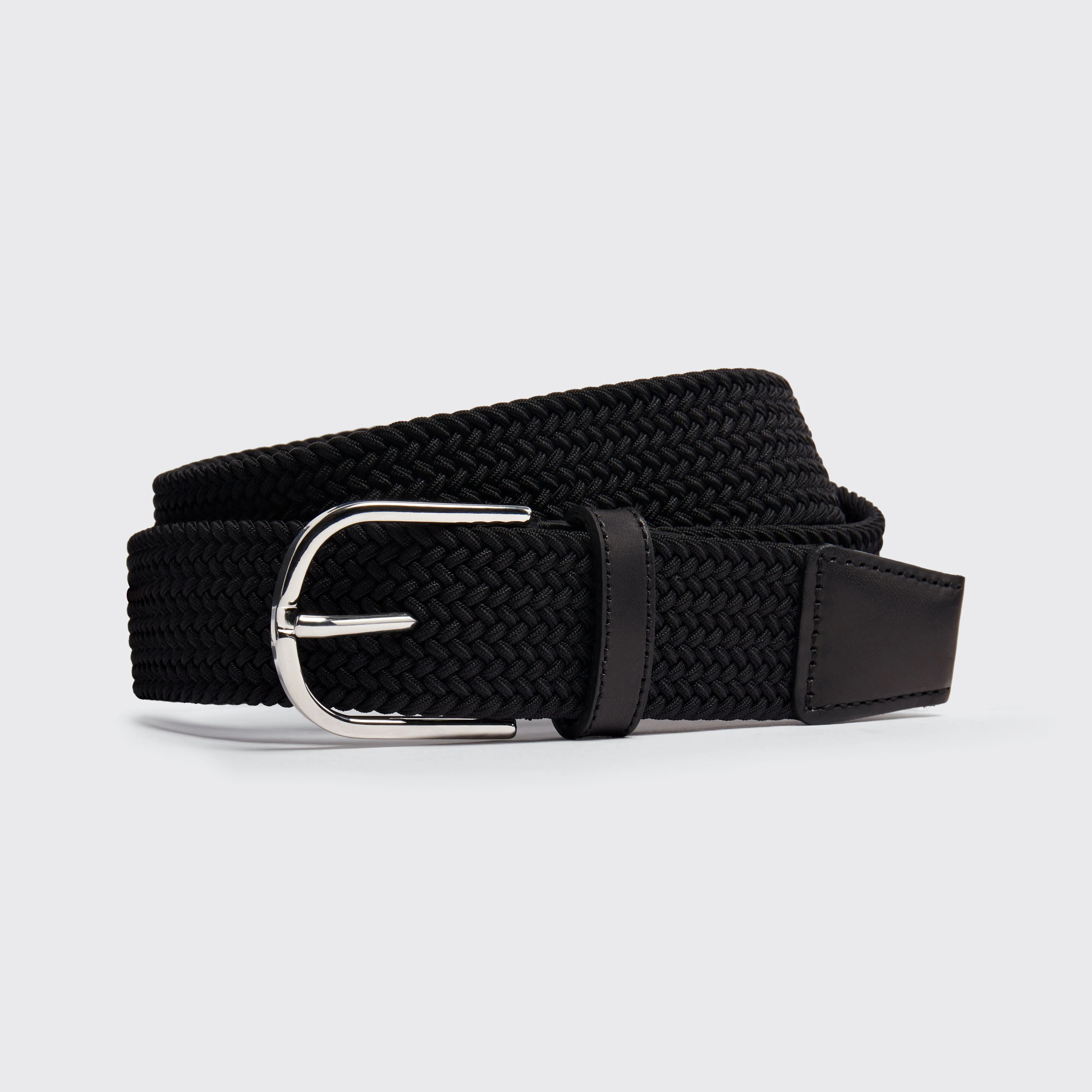 Woven Belt Rayon Black 35mm sold by Harry's of London