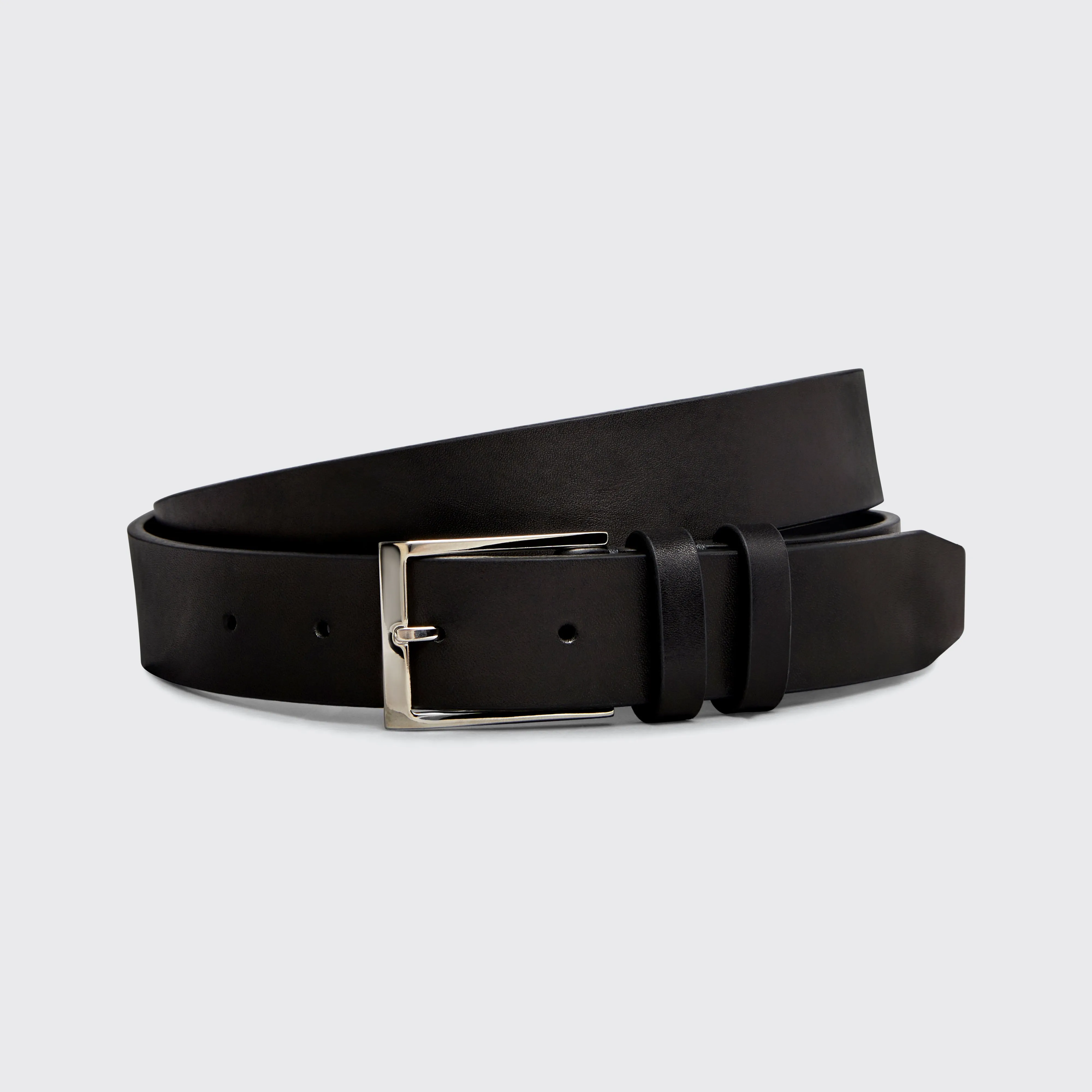 3cm Satin Calf Belt Black sold by Harry's of London