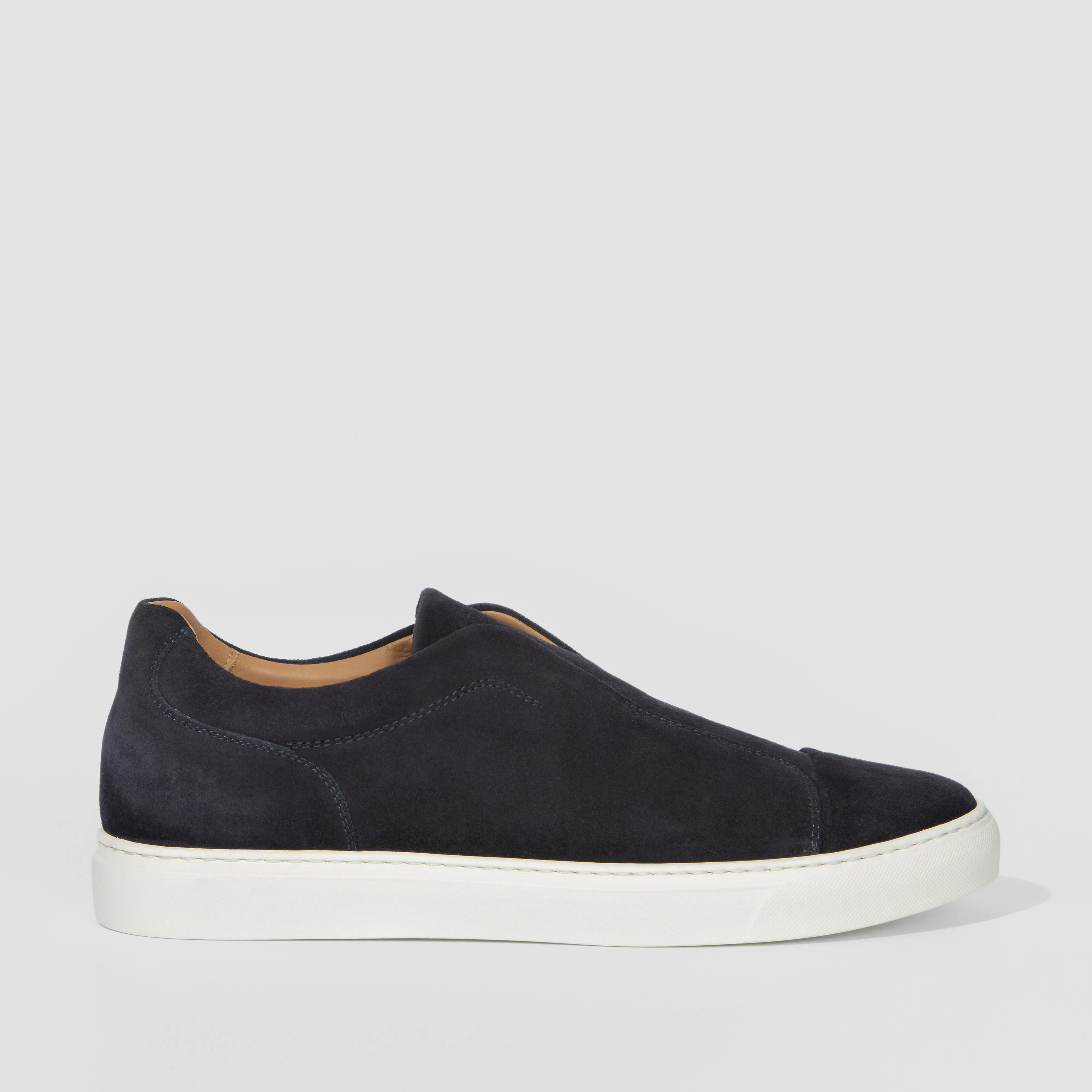 Aaron Suede Dark Navy sold by Harry's of London